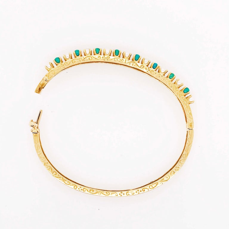 Keshi Pearl Amazonite Statement Bangle Bracelet main image 1