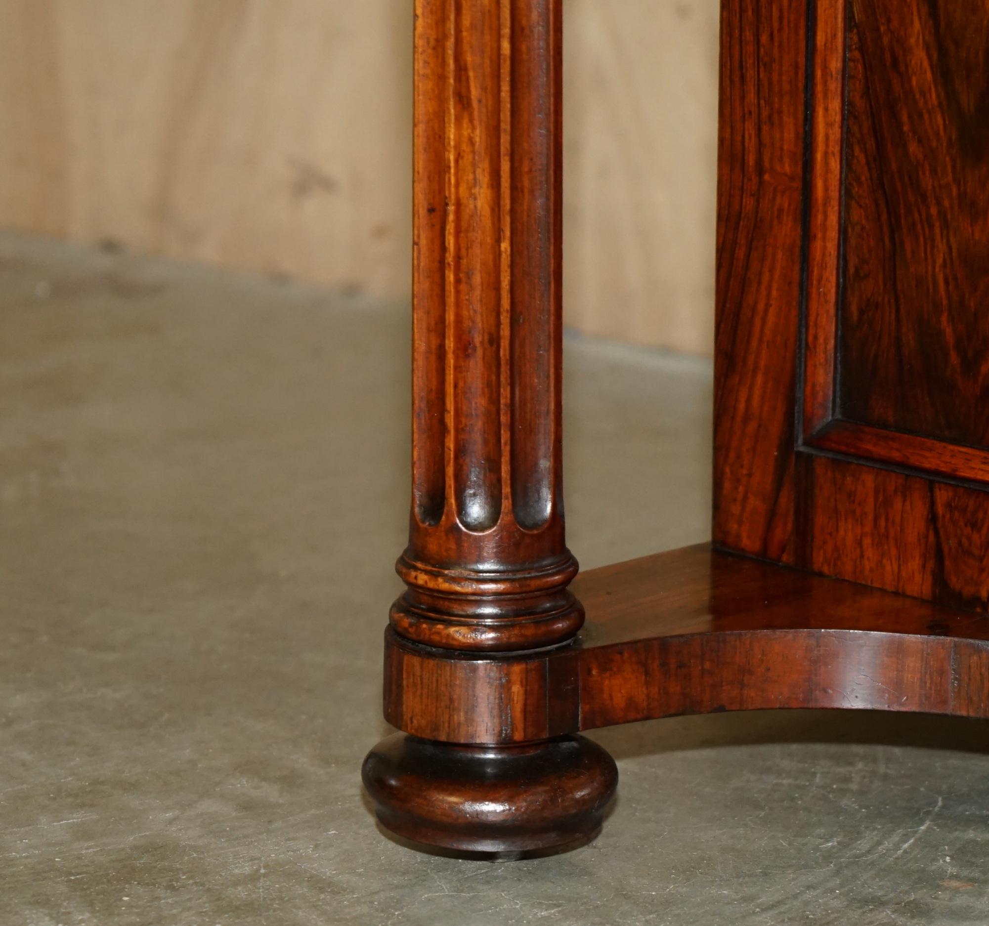 ANTICO SCRIVANIA ORIGINIALE REGENDE CIRCA 1810-1820 IN LEGNO DURO E PELLE MARRONE DAVENPORT in vendita 1