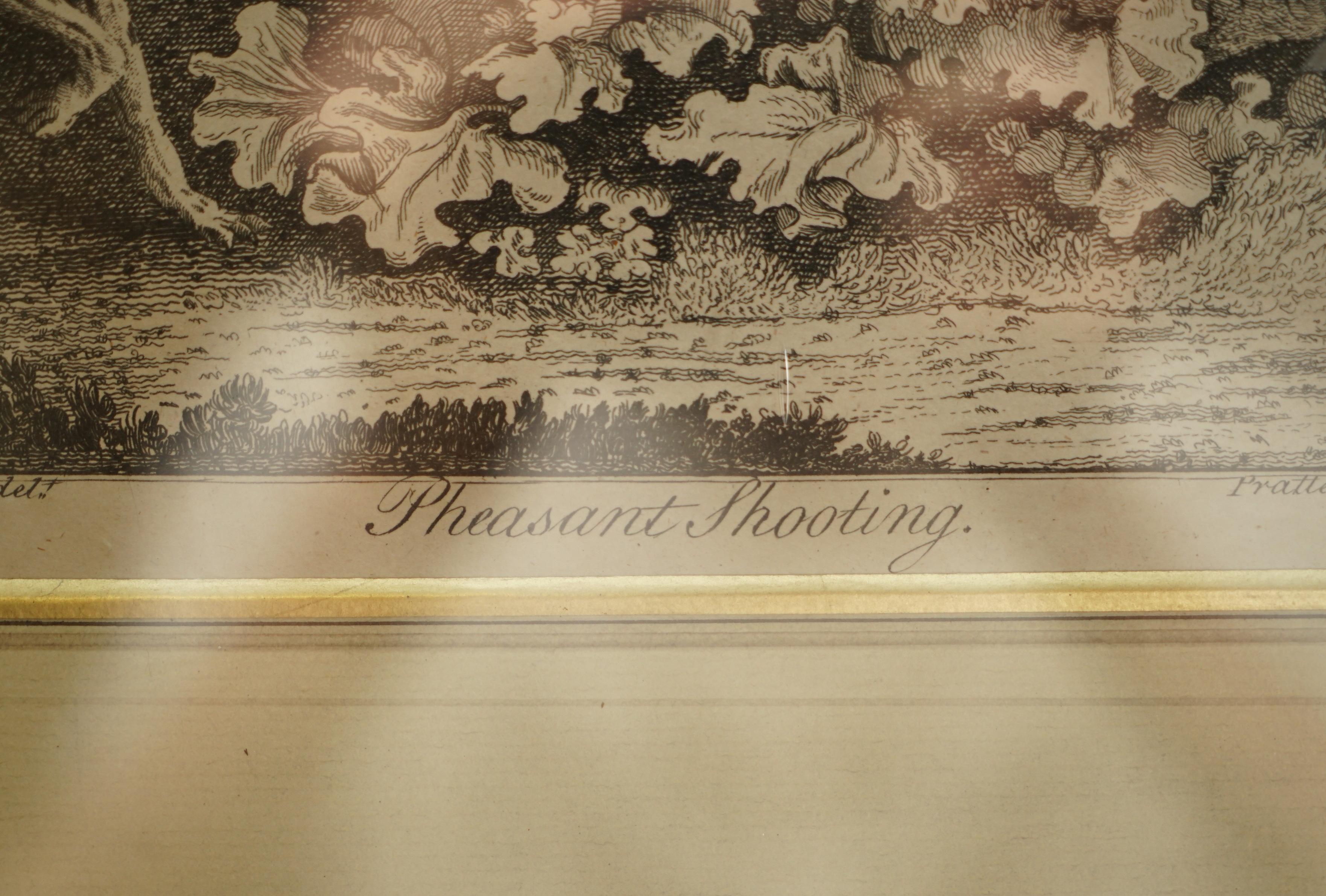 Antique Original Robert Dodd 1748-1816 Copper Plate Print of Pheasant Shooting For Sale 4