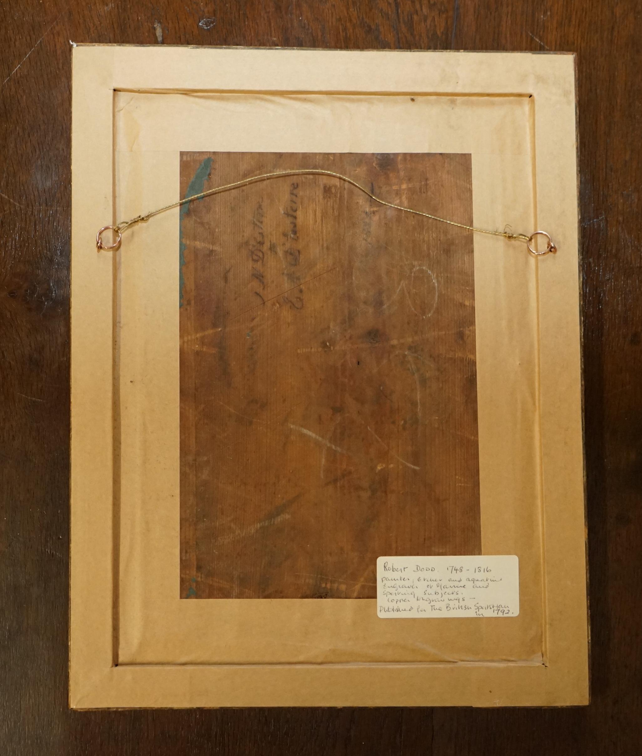 Ancienne impression originale de plaque de cuivre de chasse de faisans par Robert Dodd, 1748-1816 en vente 10