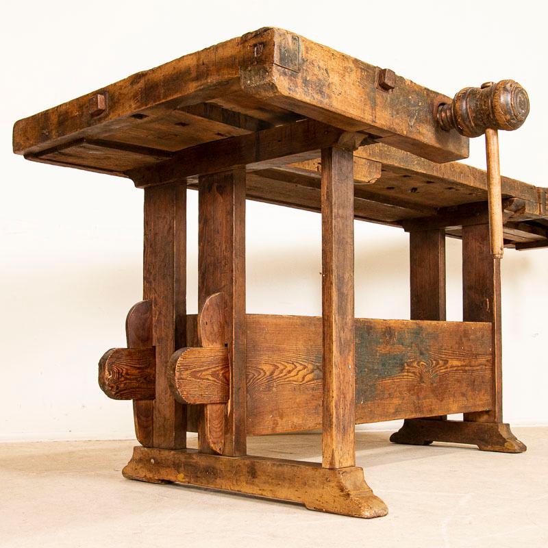 Antique Original Rustic Carpenter's Workbench 5