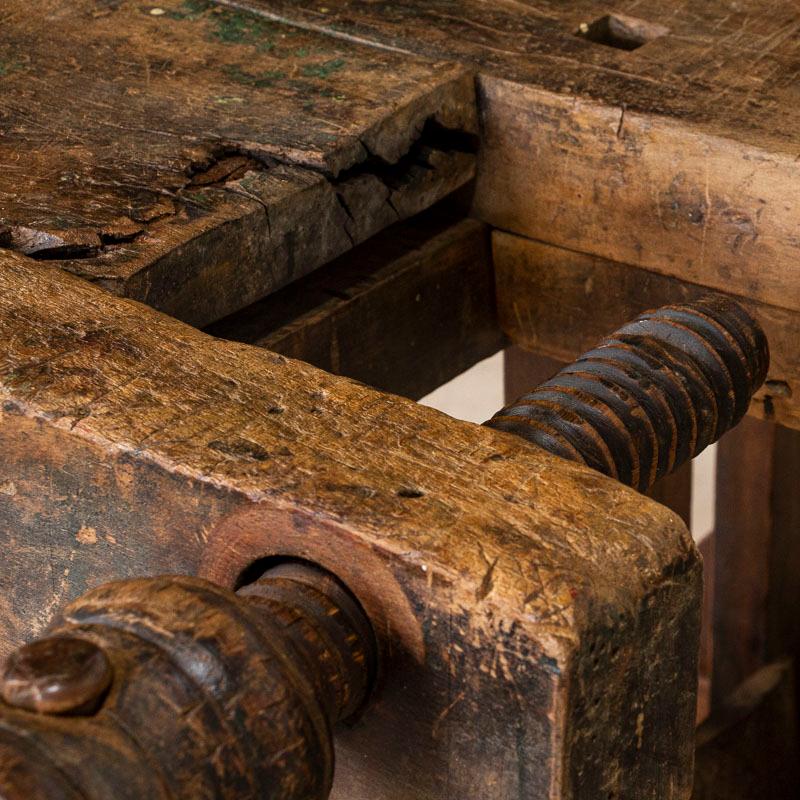 Antique Original Rustic Carpenter's Workbench 1