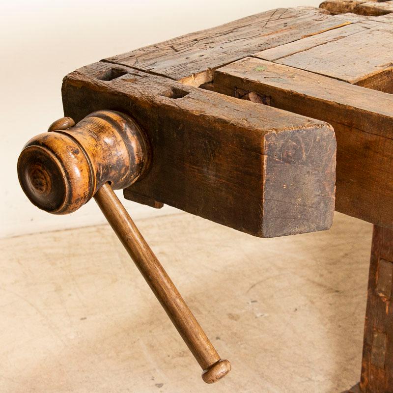 Antique Original Rustic Carpenter's Workbench 2