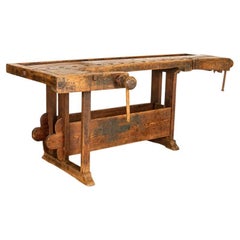 Antique Original Rustic Carpenter's Workbench