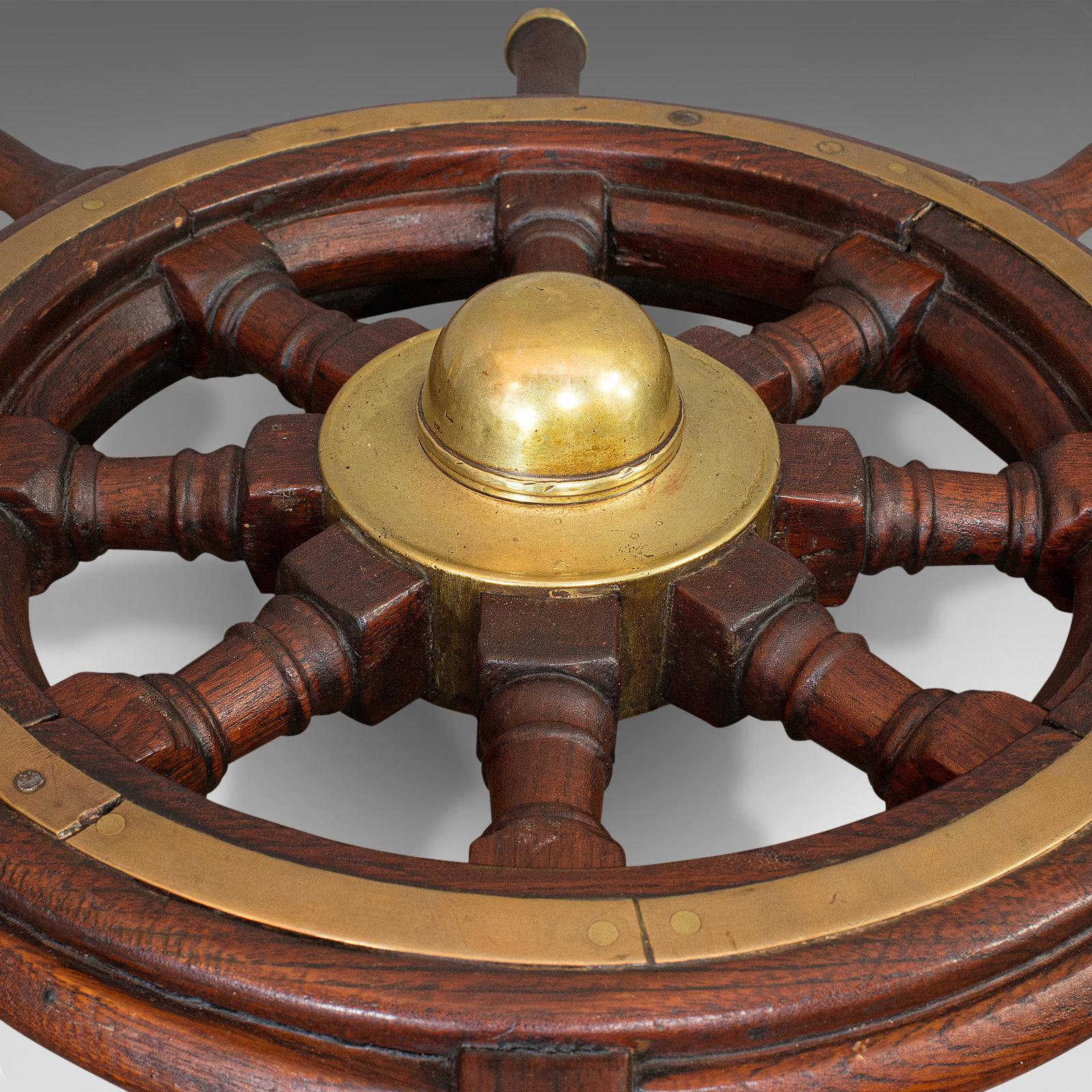Antique Original Ship's Wheel, English, Oak, Maritime, Collectable, Victorian 2