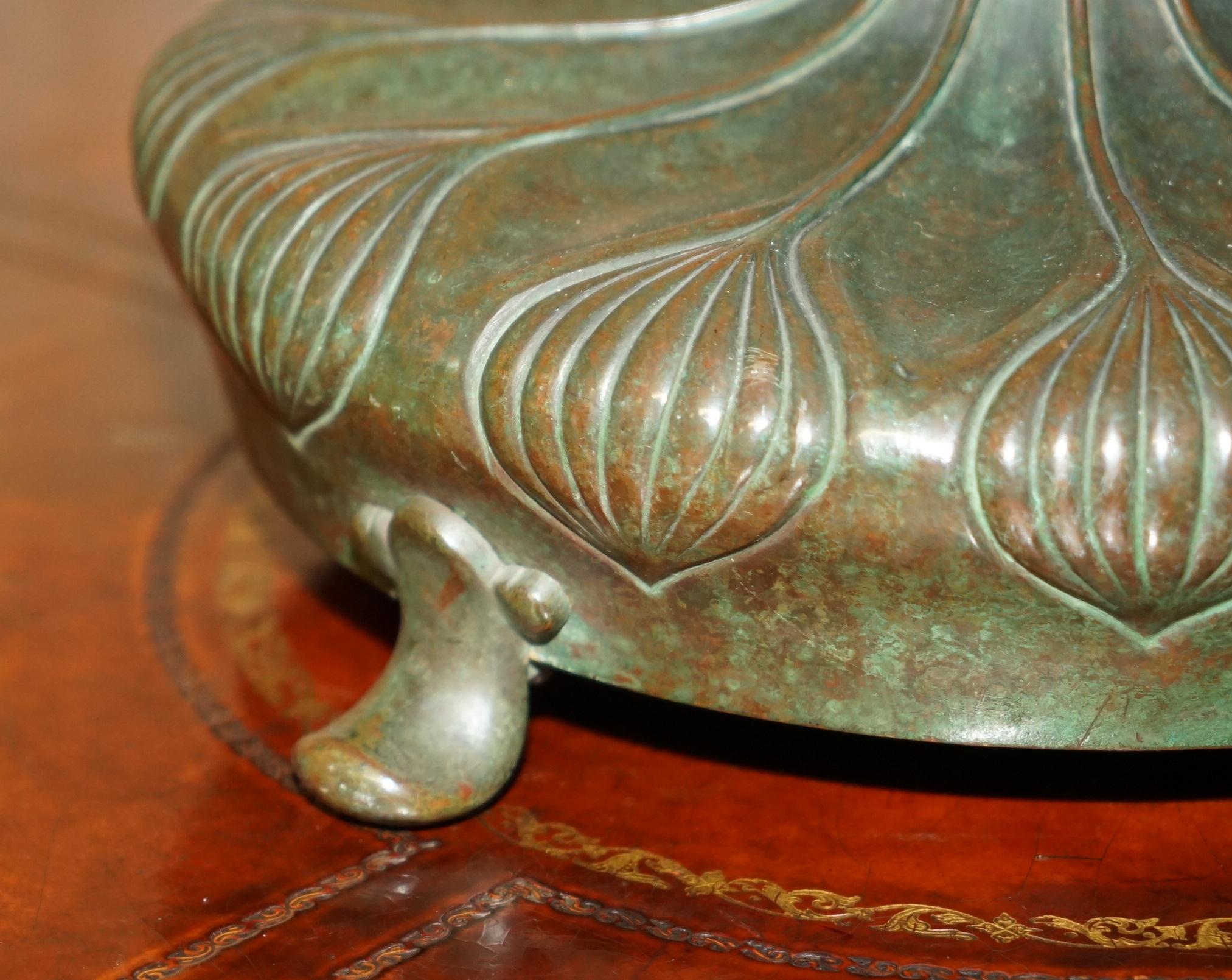 ANTIQUE ORIGINAL TIFFANY STUDIOS NYC O'BRIEN BRONZE HEiGHT ADJUSTABLE TABLE LAMP (Bronze) im Angebot
