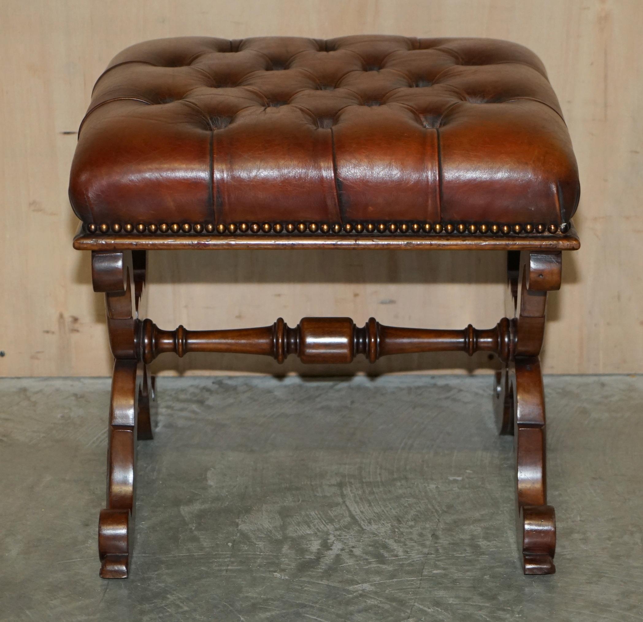 Royal House Antiques

Royal House Antiques is delighted to offer for sale this exquisite original Victorian hand dyed Chesterfield brown leather footstool with ornately hand carved Mahogany frame

Please note the delivery fee listed is just a guide,