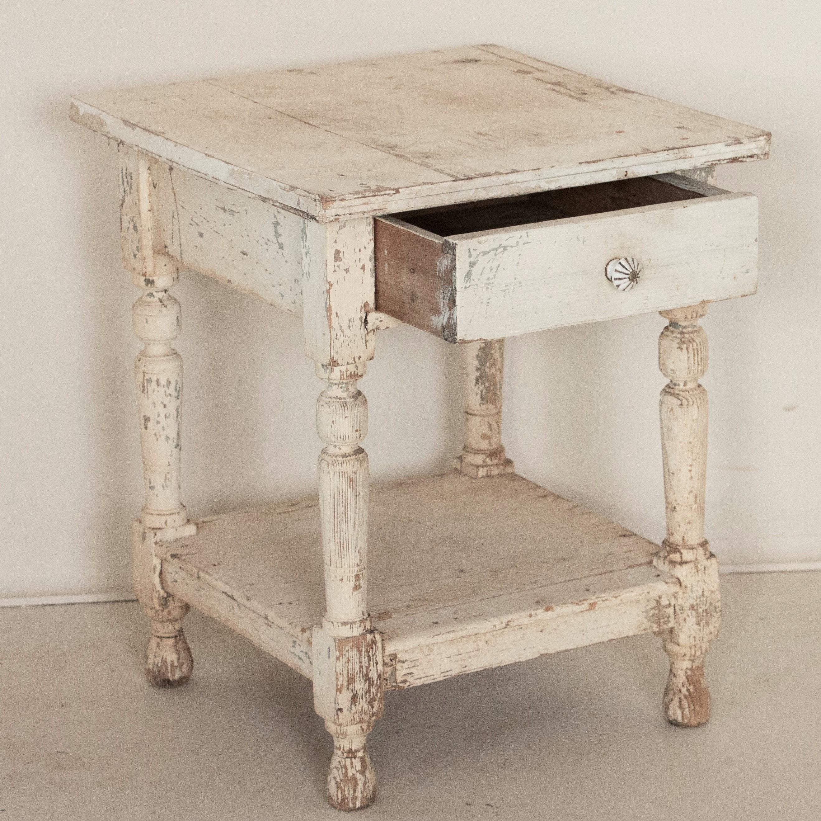 small painted side table