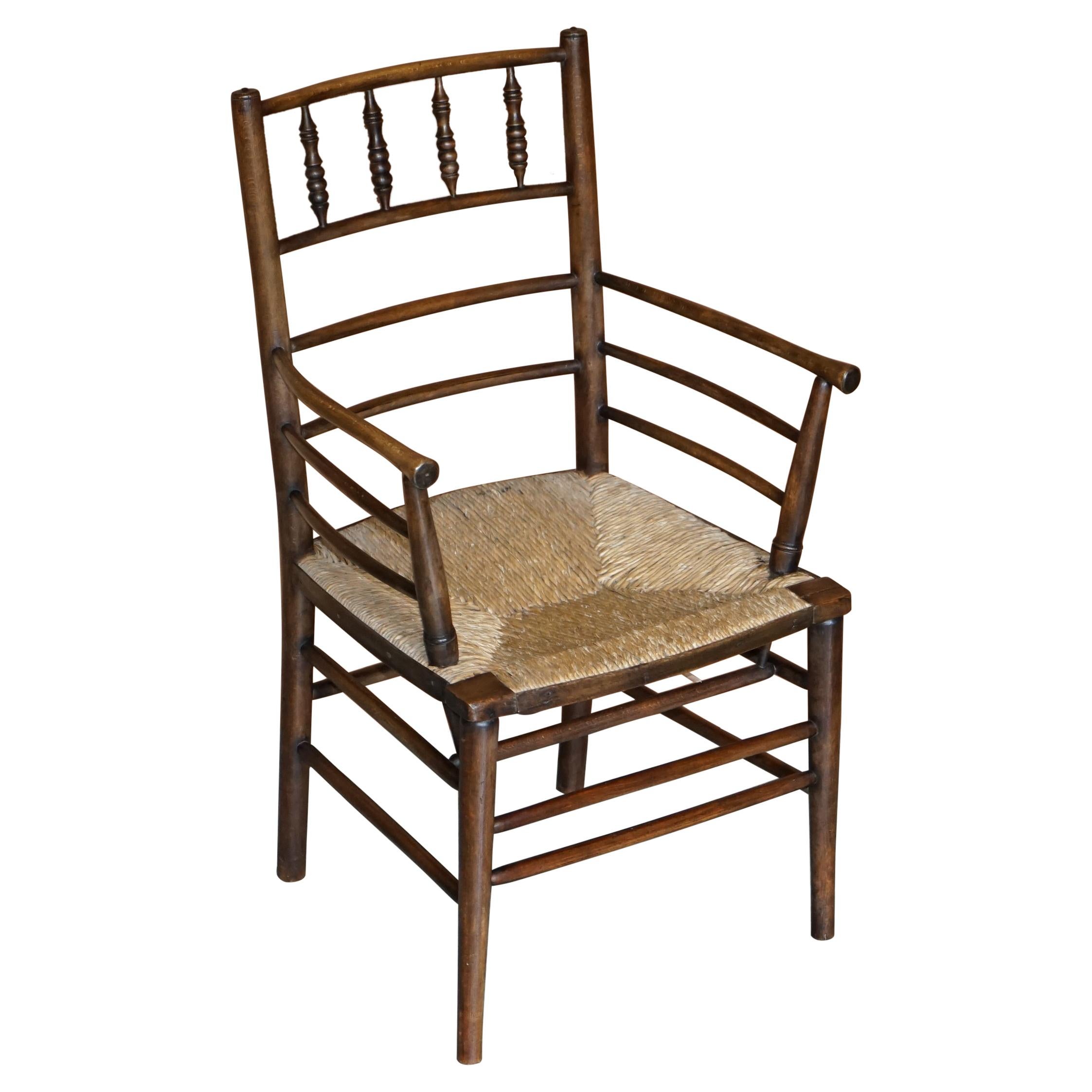 Antique Original William Morris Sussex Rush Seat Armchair Seen In The V Antique Original William Morris Sussex Rush Seat Armchair Seen In The V