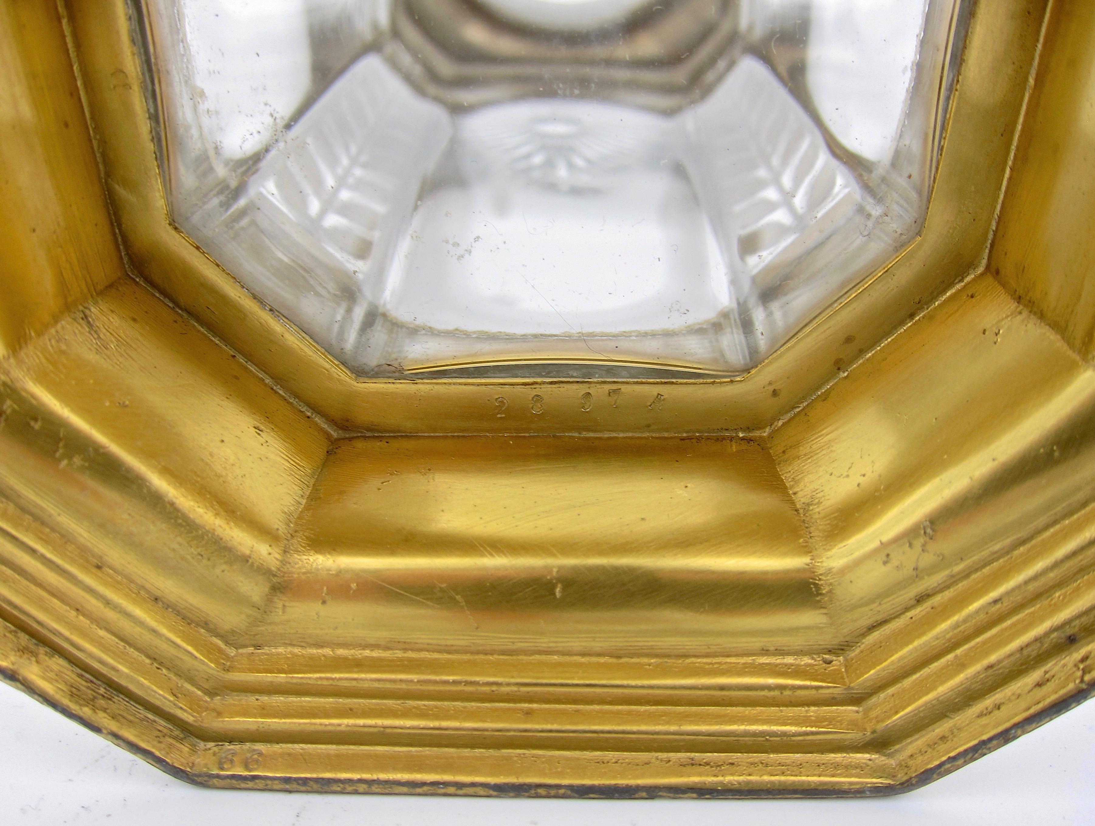 Antique Orivit Gilt Metal Mounted Neoclassical Crystal Vase 5