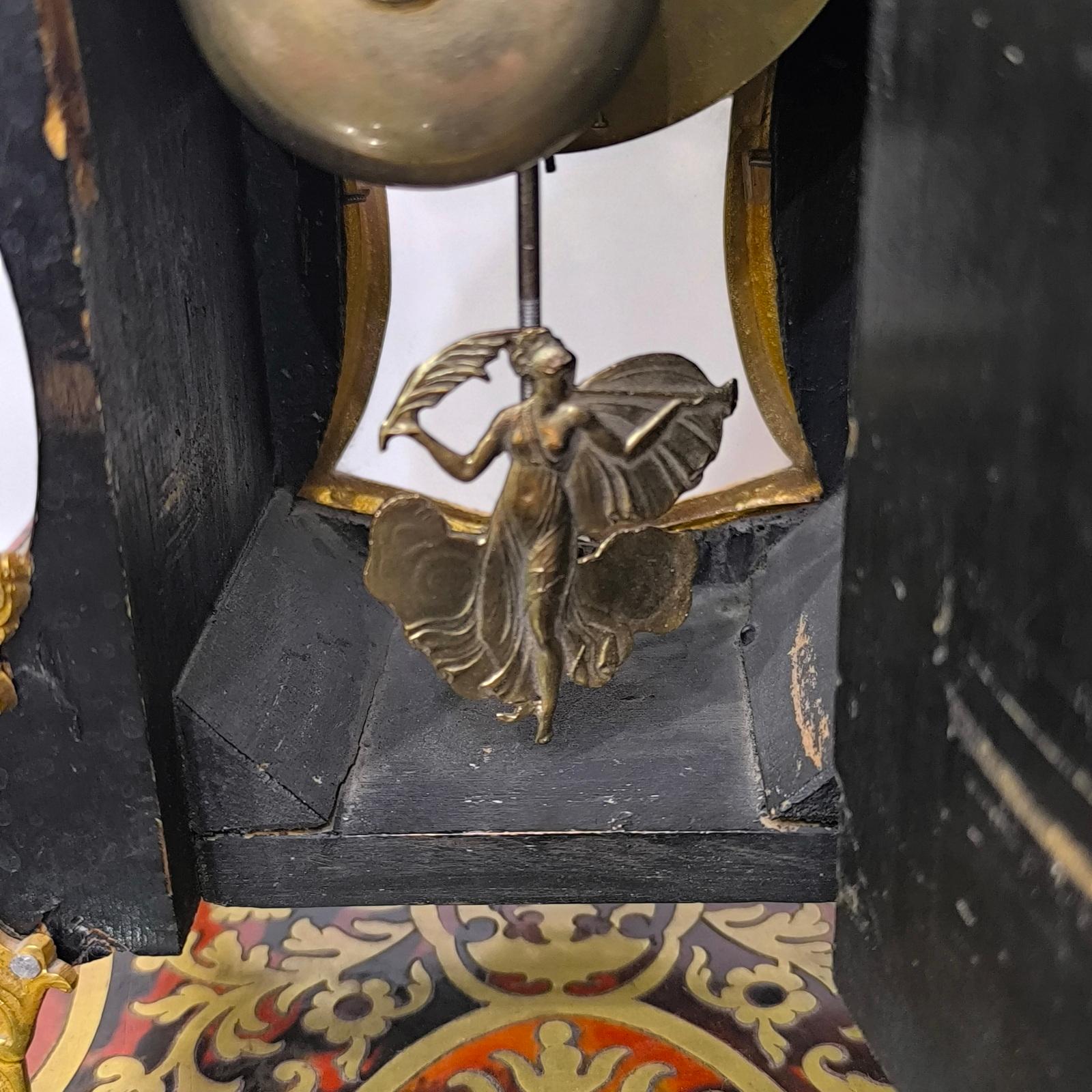 Antique Ormolu French Cartel Clock on its Stand, Mantle Clock, Napoleon III Era For Sale 4