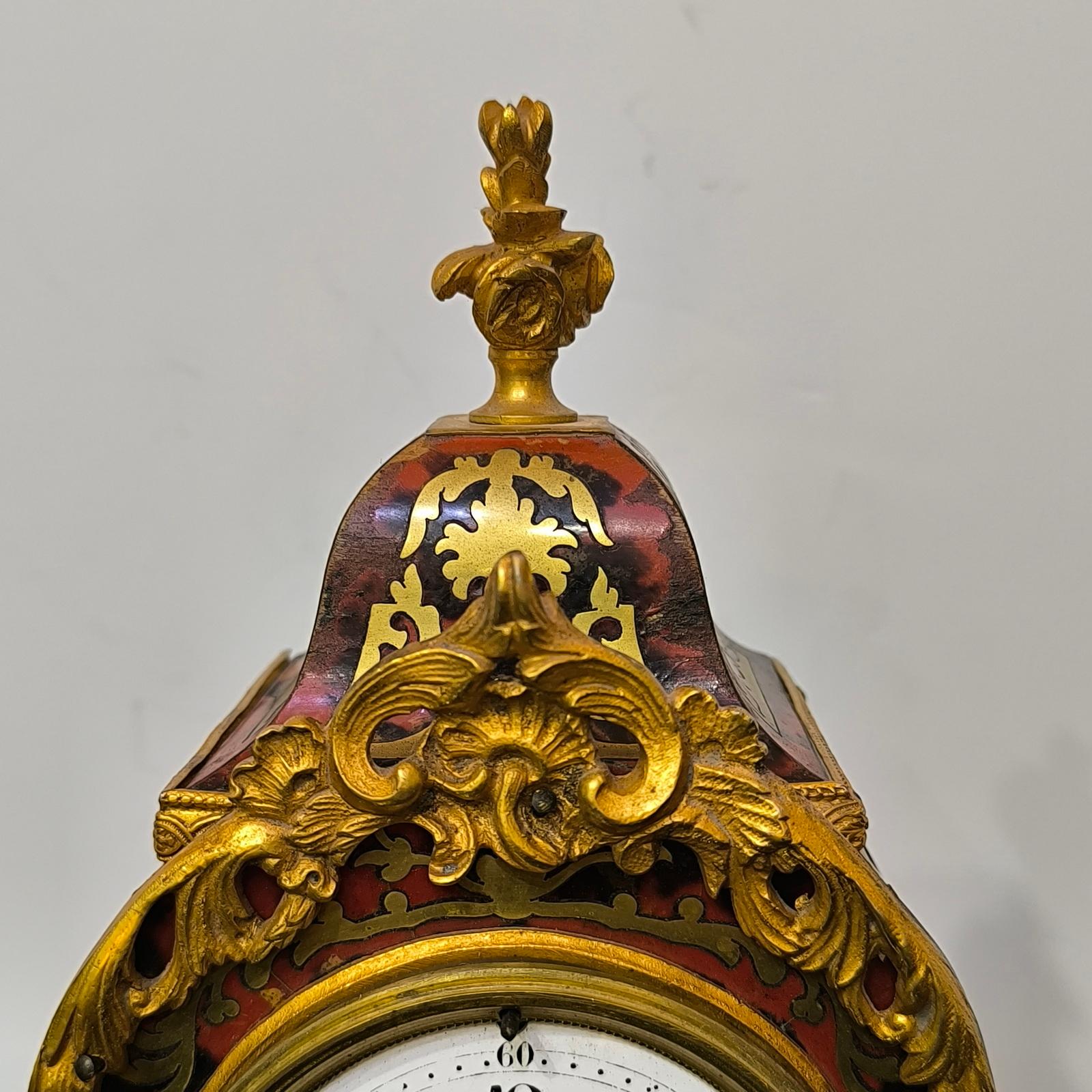 Antique Ormolu French Cartel Clock on its Stand, Mantle Clock, Napoleon III Era For Sale 8