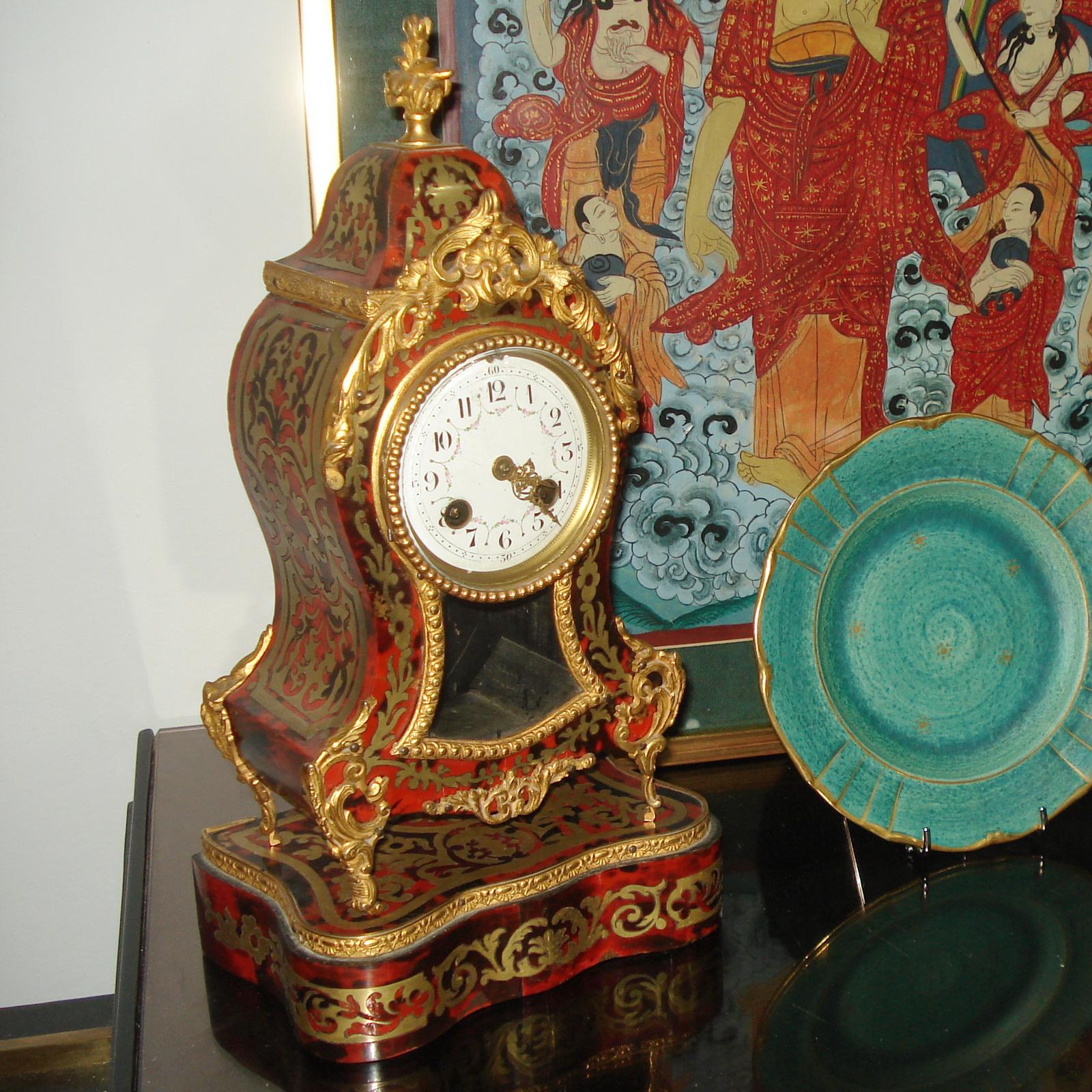 Antique Ormolu French Cartel Clock on its Stand, Mantle Clock, Napoleon III Era For Sale 10