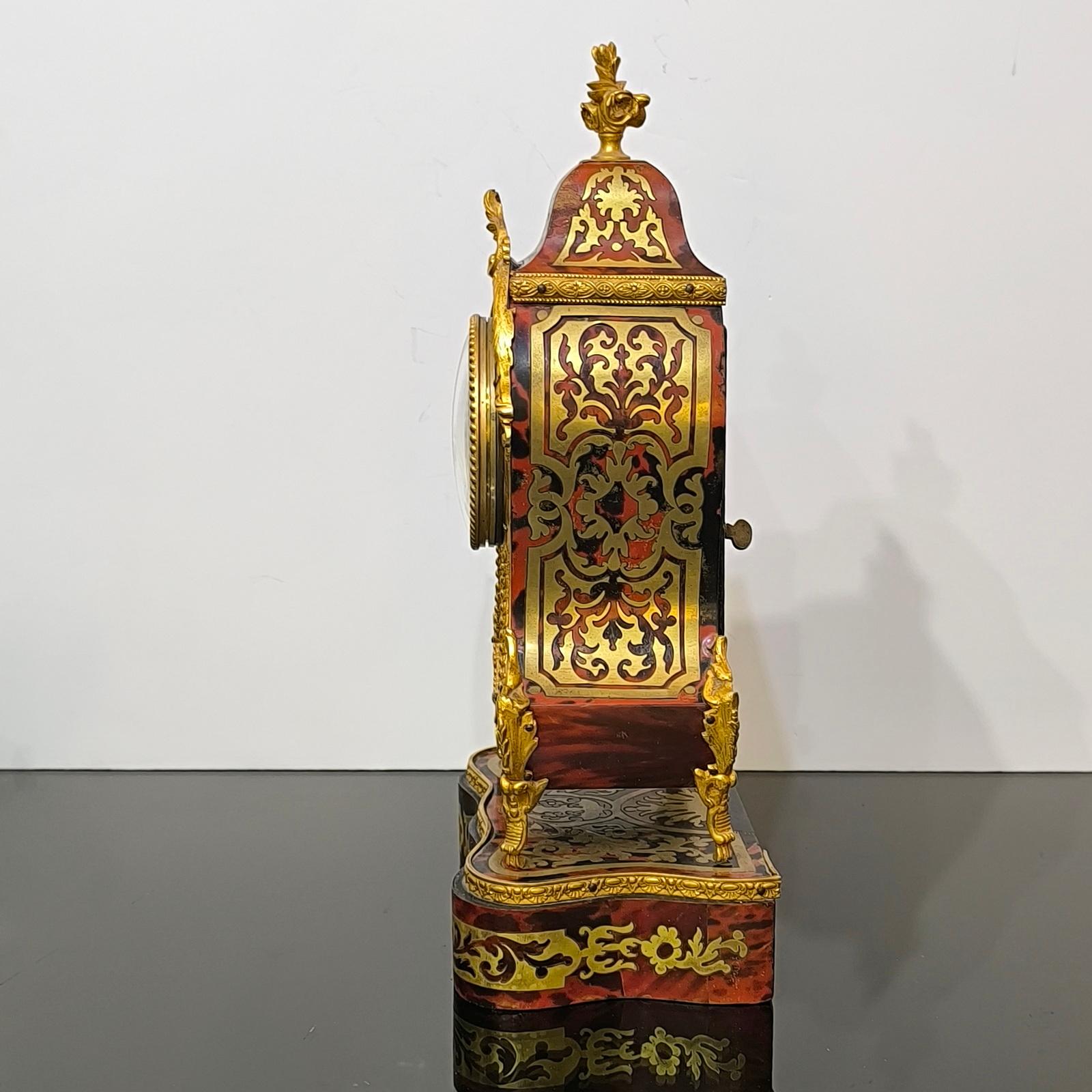 Antique Ormolu French Cartel Clock on its Stand, Mantle Clock, Napoleon III Era For Sale 1