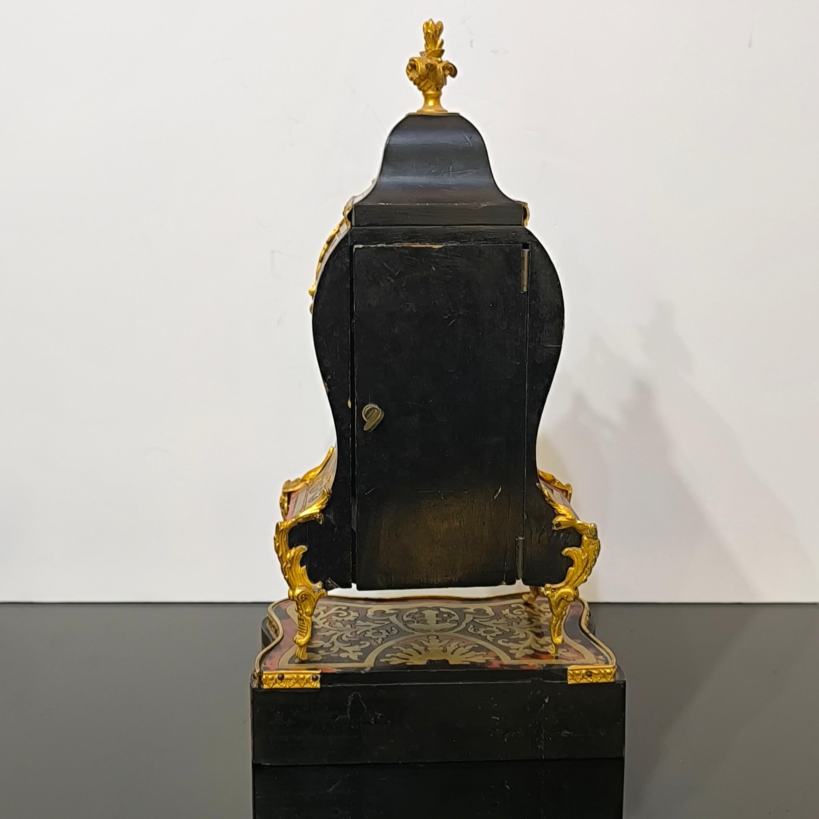 Antique Ormolu French Cartel Clock on its Stand, Mantle Clock, Napoleon III Era For Sale 2