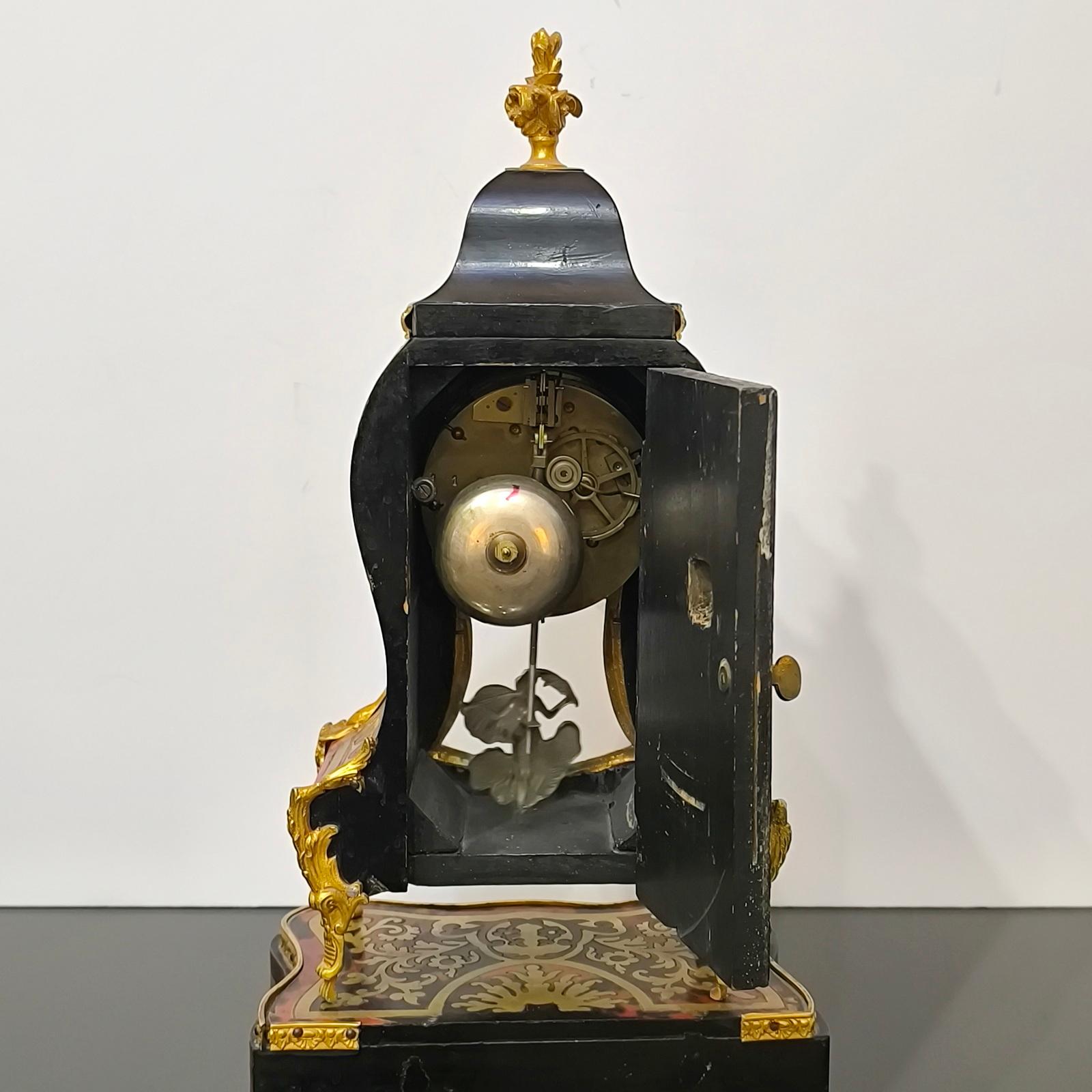 Antique Ormolu French Cartel Clock on its Stand, Mantle Clock, Napoleon III Era For Sale 3