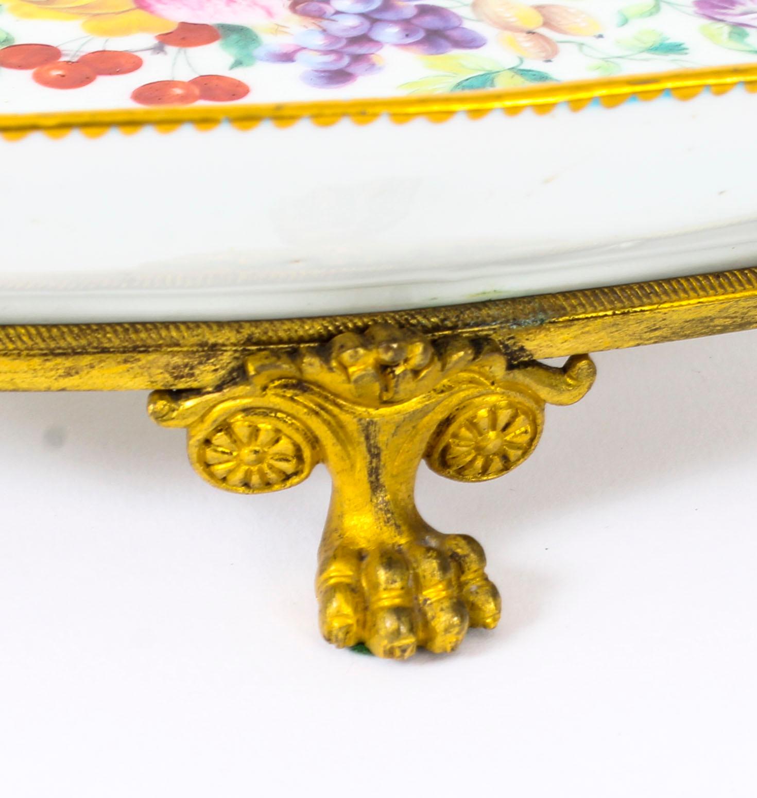 Ormolu Mounted Bleu Celeste Sevres Porcelain Oval Centrepiece, 19th Century 1