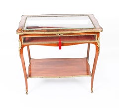 Antique Ormolu Mounted Marquetry Bijouterie Display Table, 19th Century