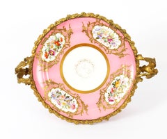 Ormolu Mounted Sevres Chateau De Bizy Porcelain Centrepiece, 1843, 19th Century