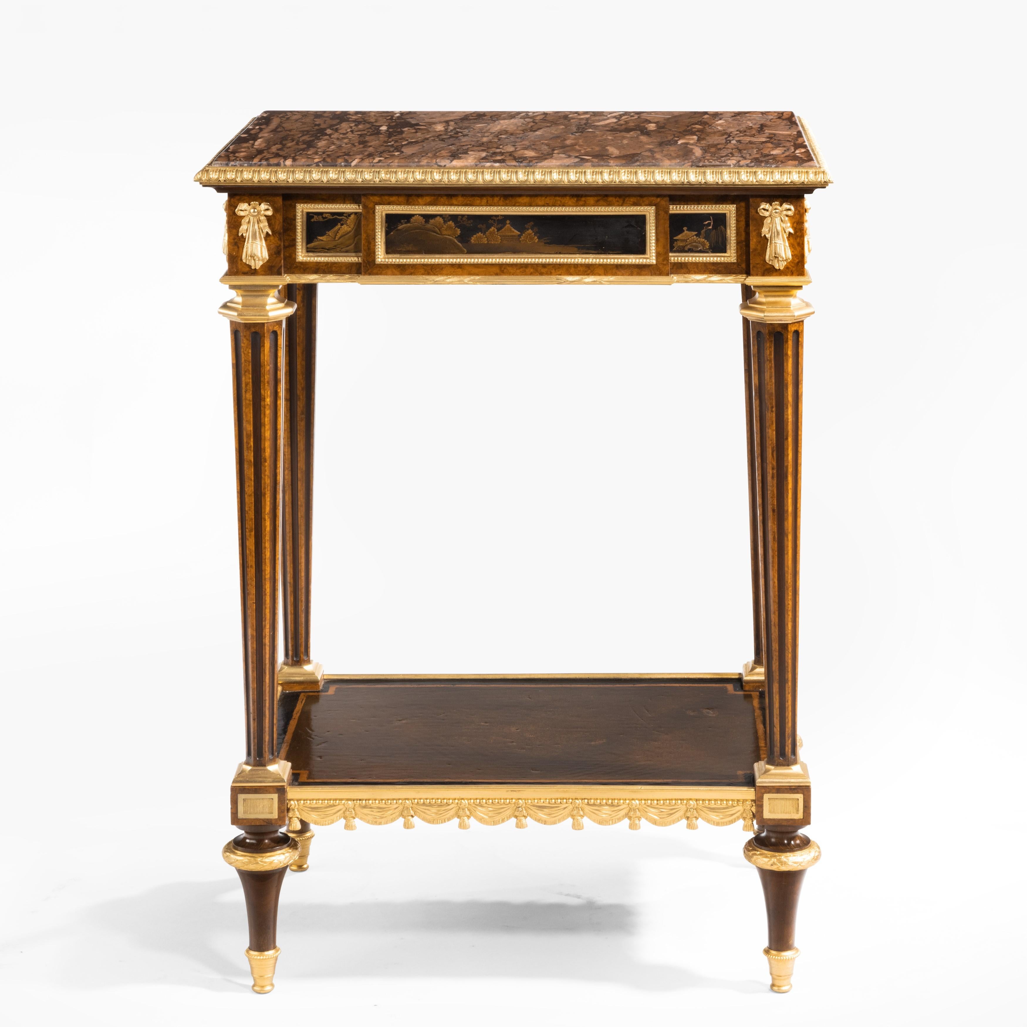 Antique Ormolu-Mounted Side Table in the Louis XVI Manner by Henry Dasson 10
