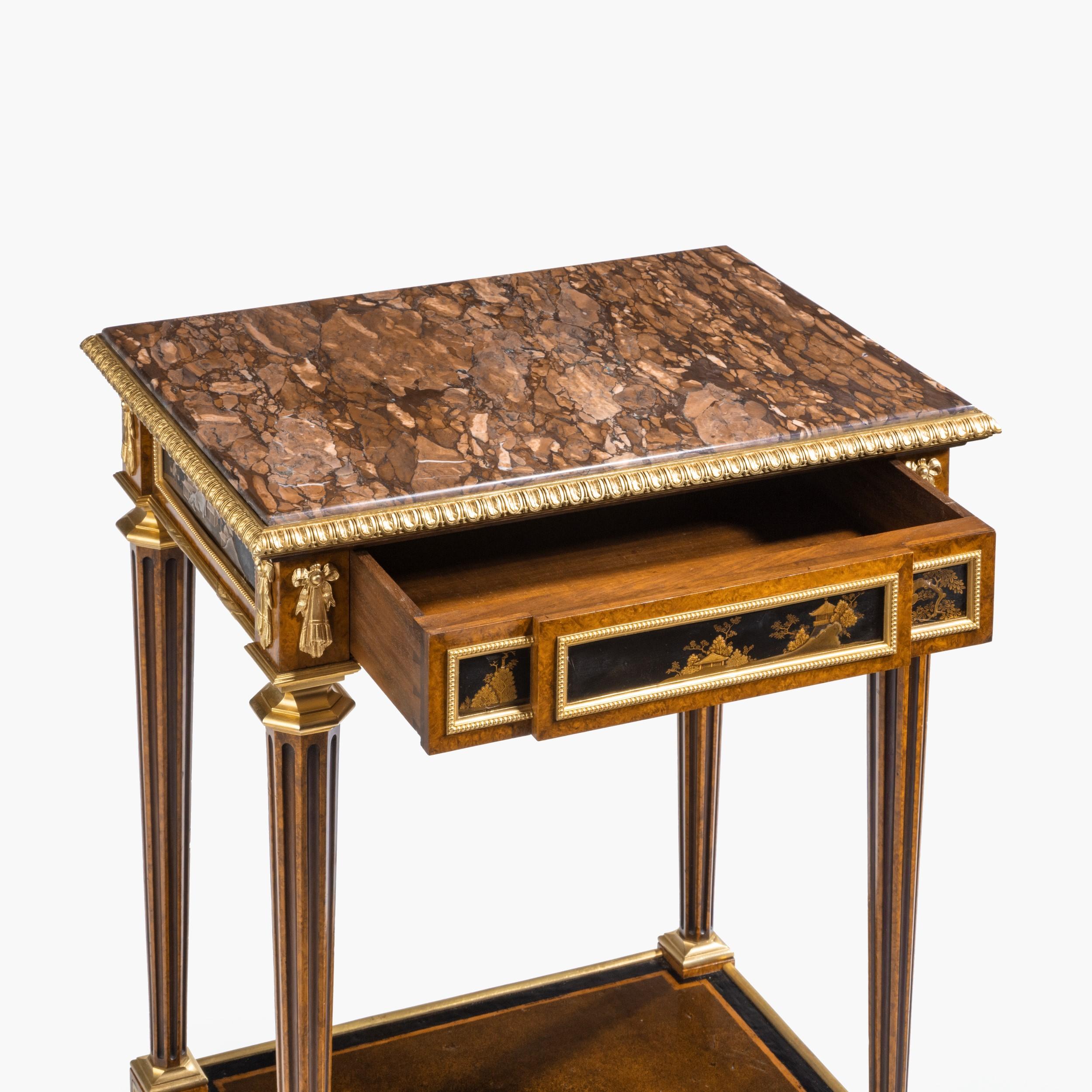 Antique Ormolu-Mounted Side Table in the Louis XVI Manner by Henry Dasson 12
