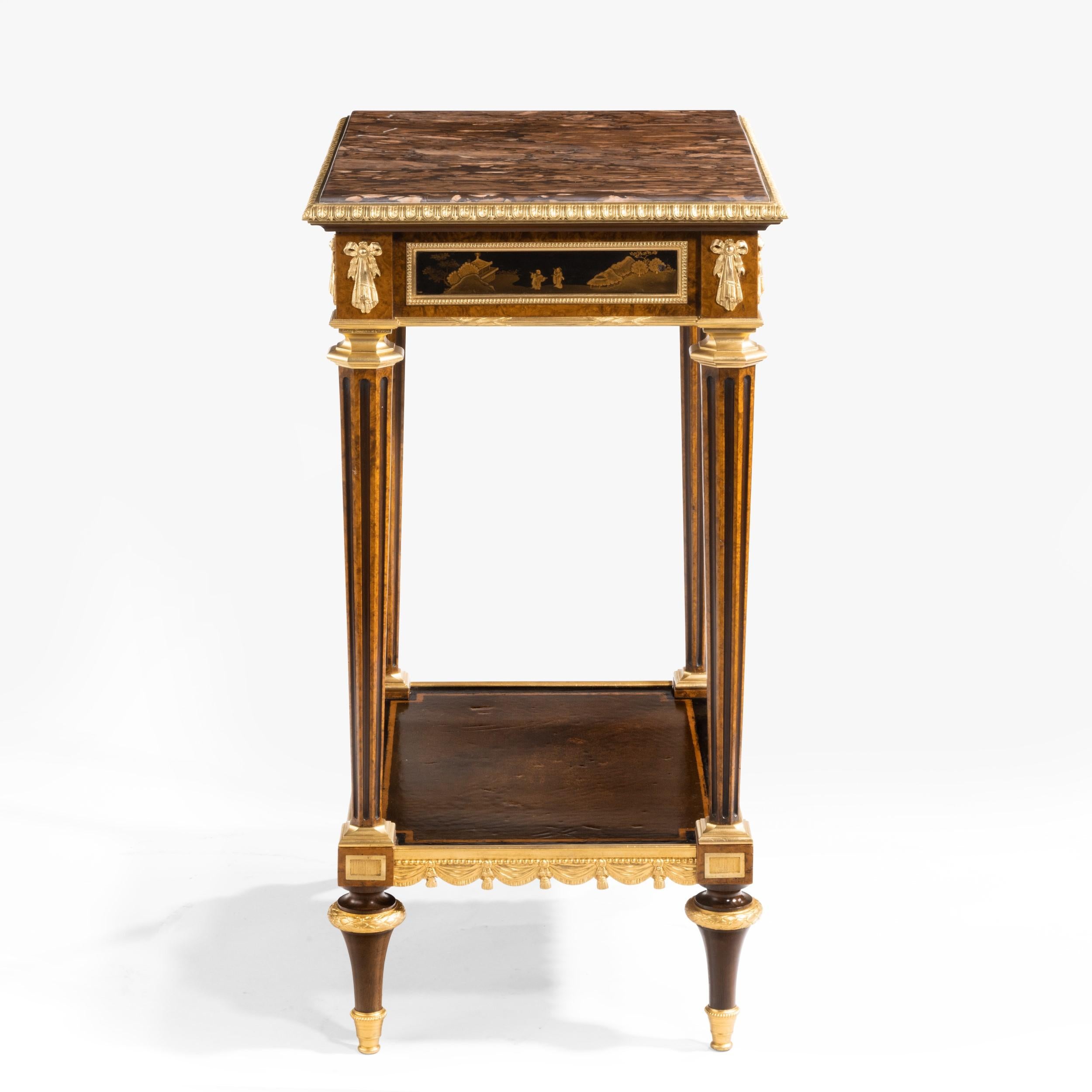 Antique Ormolu-Mounted Side Table in the Louis XVI Manner by Henry Dasson In Excellent Condition In London, GB