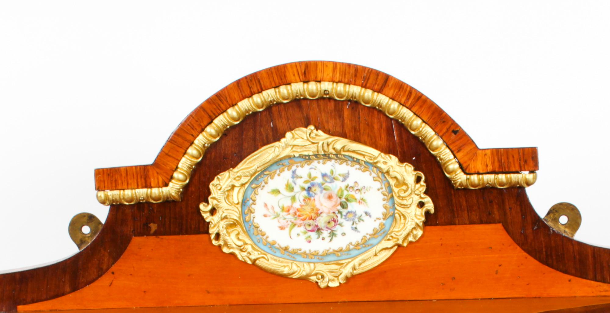 Antique Ormolu & Porcelain Mounted Table Top Credenza Cabinet 19th C In Good Condition In London, GB