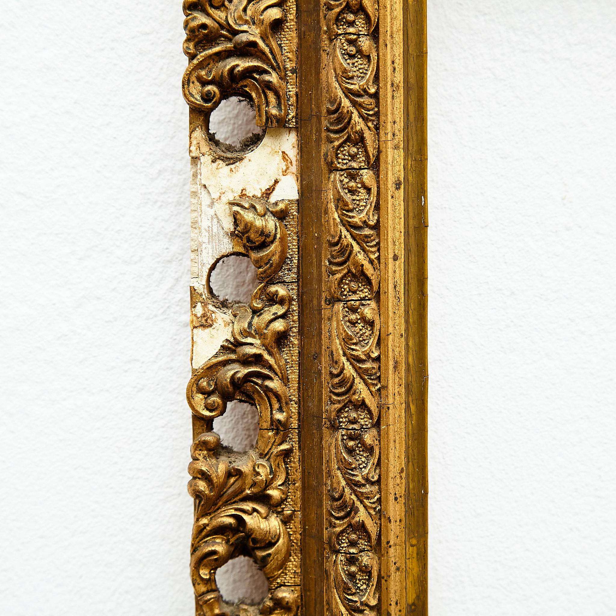 Mid-20th Century Antique Ornament Gold Wood Frame, circa 1930