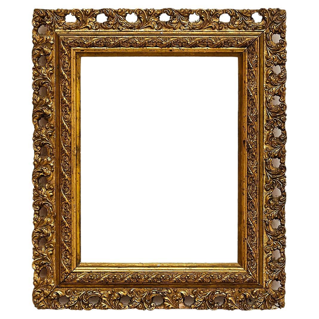 Antique Ornament Gold Wood Frame, circa 1930