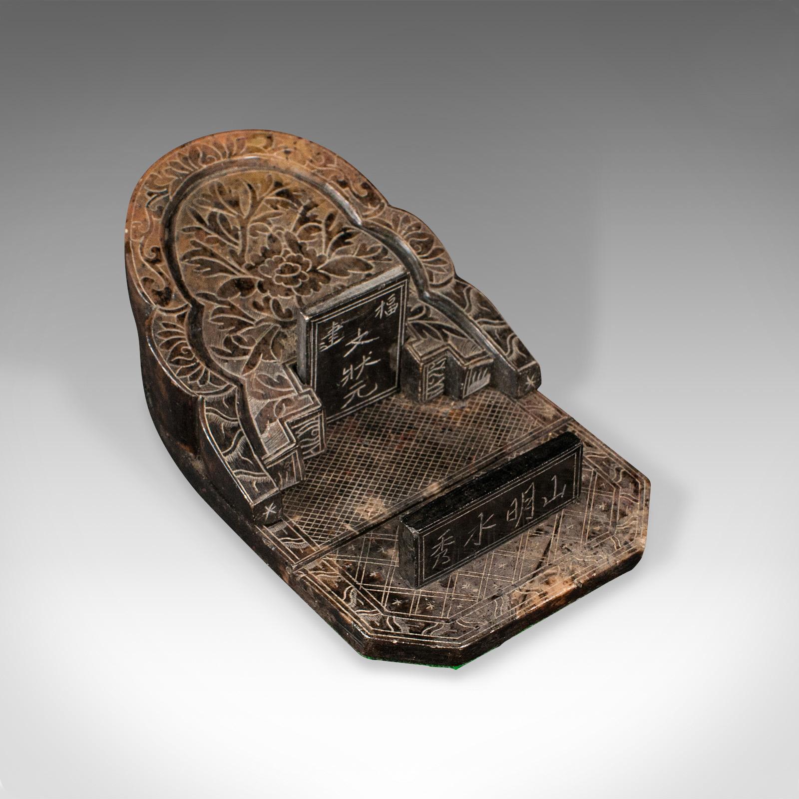 Antiguo mausoleo ornamental, esteatita china, memento funerario, victoriano, 1900 en venta 1
