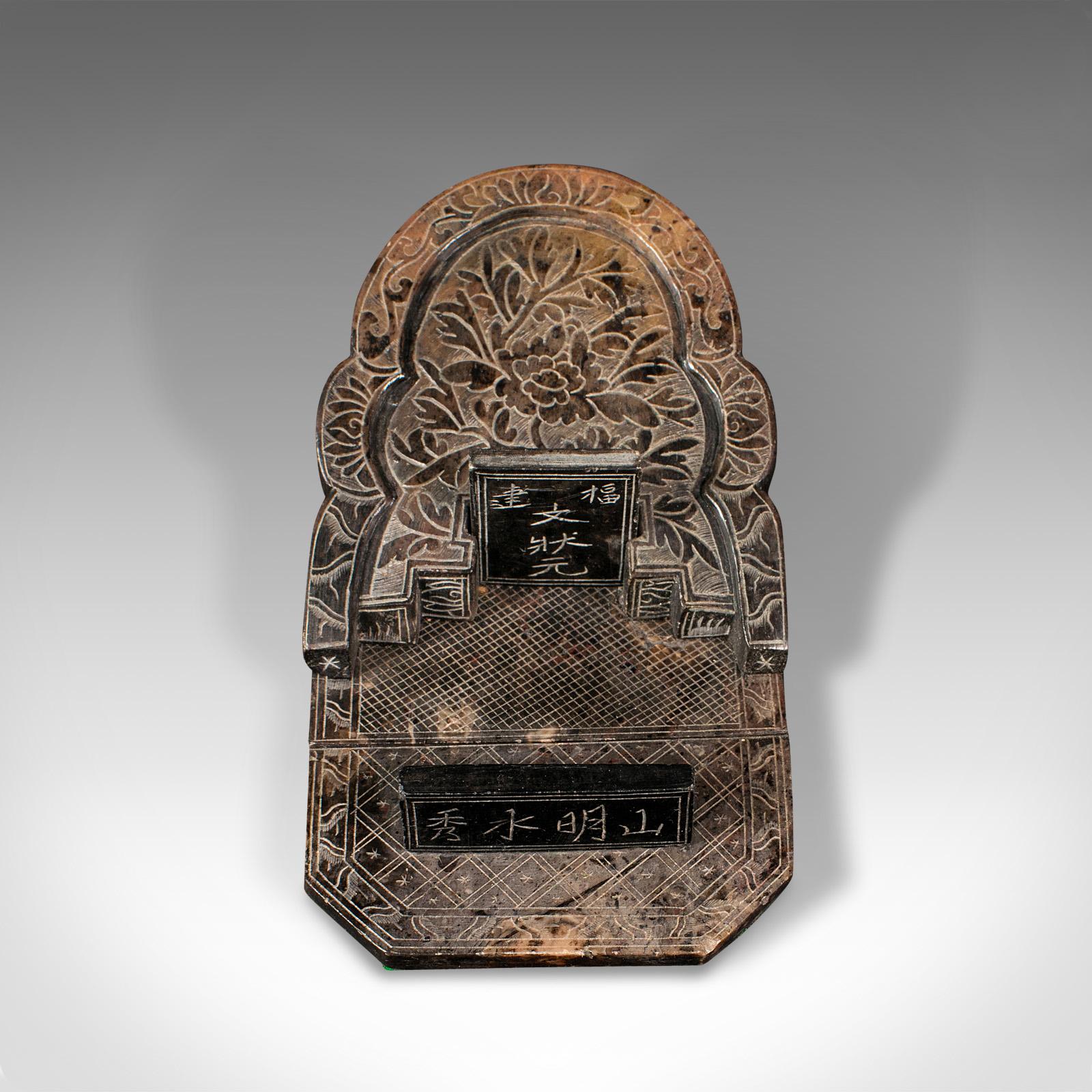 Antiguo mausoleo ornamental, esteatita china, memento funerario, victoriano, 1900 en venta 2