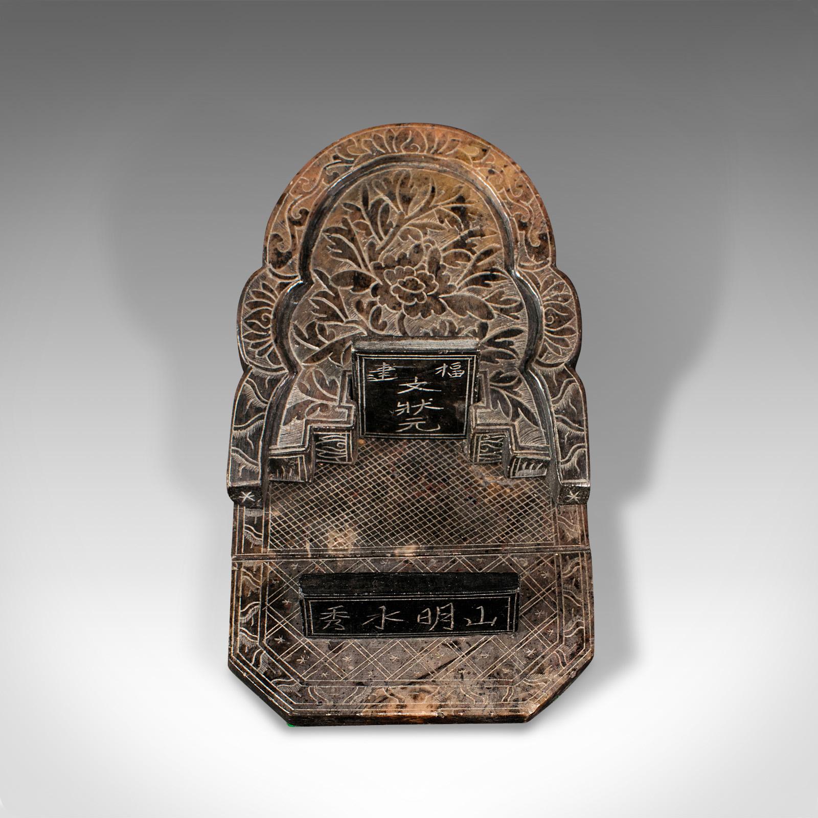 Antique Ornamental Mausoleum, Chinese Soapstone, Burial Memento, Victorian, 1900 For Sale 4