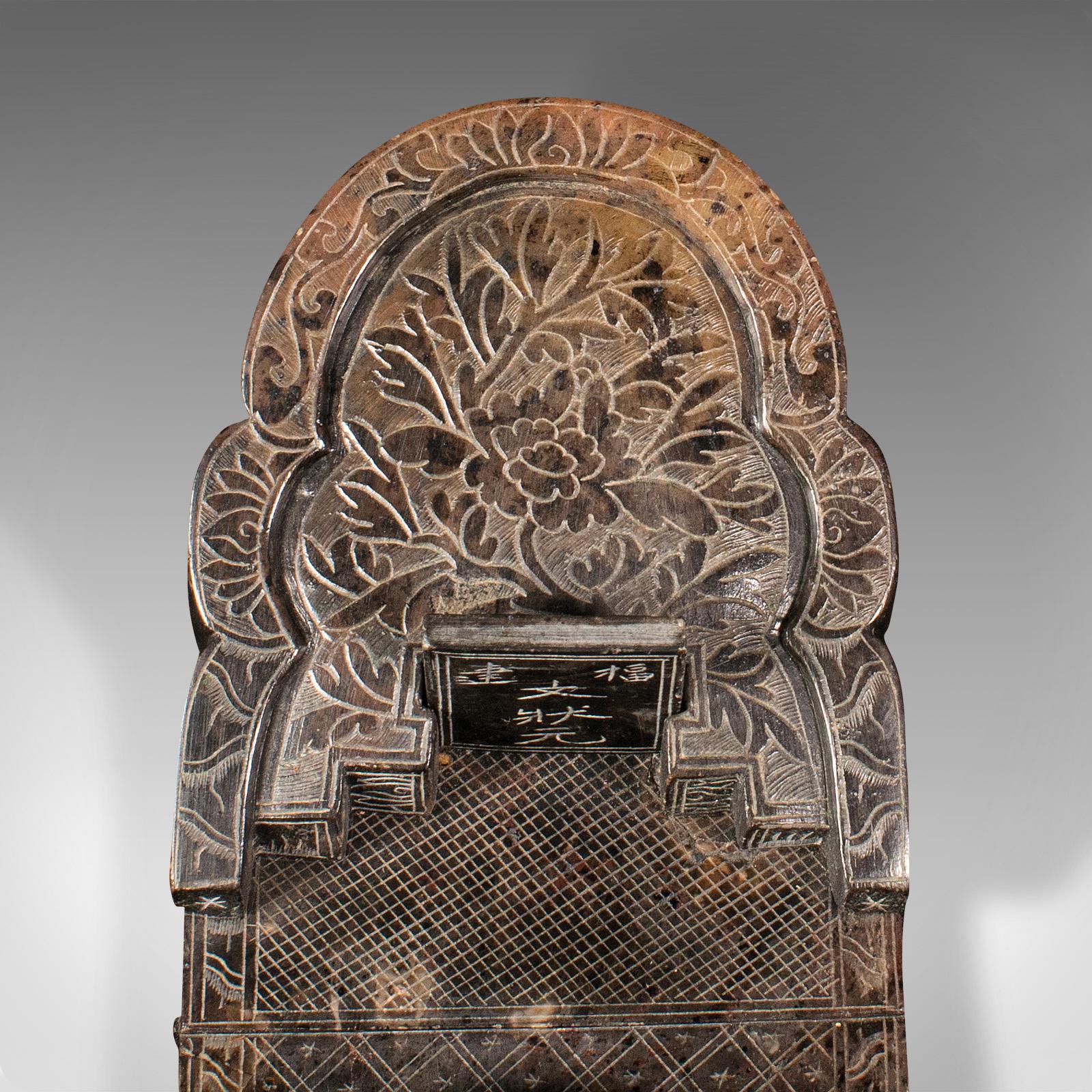 Antique Ornamental Mausoleum, Chinese Soapstone, Burial Memento, Victorian, 1900 For Sale 5