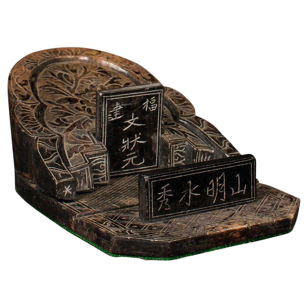 Antique Ornamental Mausoleum, Chinese Soapstone, Burial Memento, Victorian, 1900 For Sale