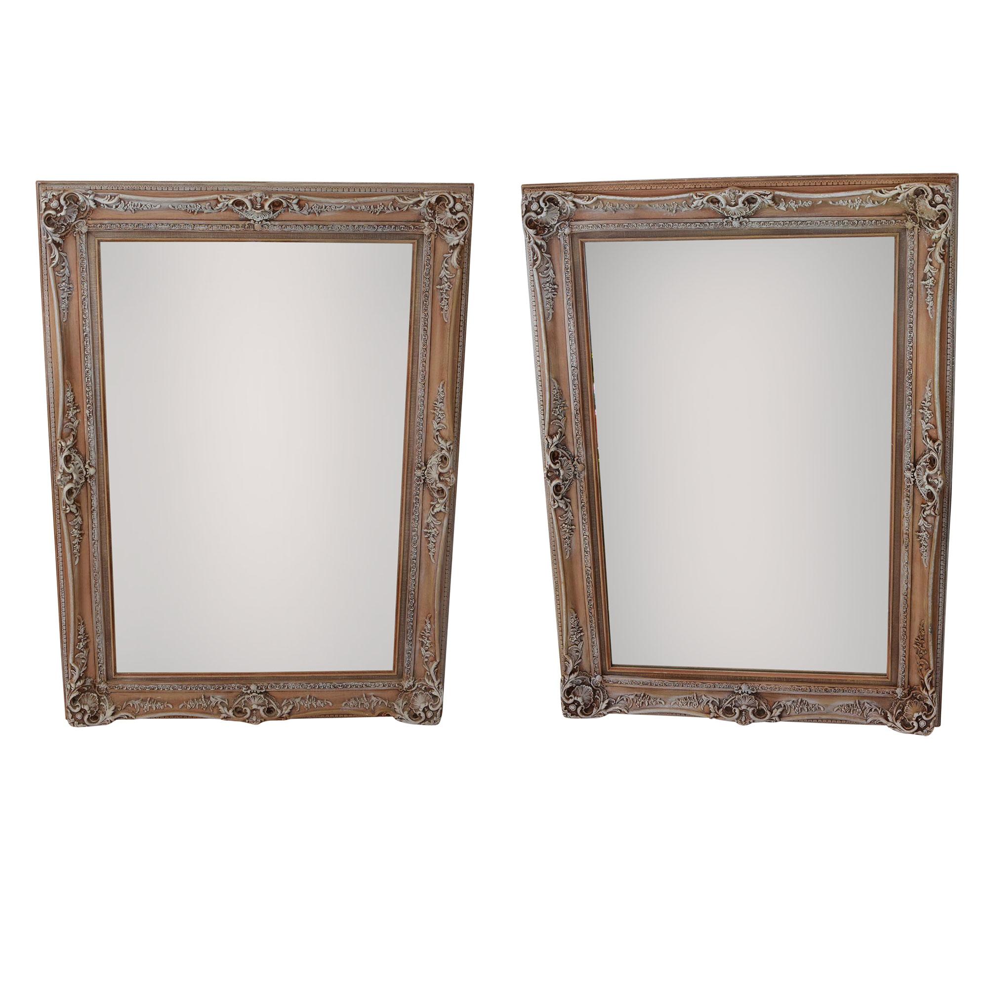 Antique Ornate Frames with New Mirrors, Pair For Sale