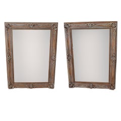 Antique Ornate Frames with New Mirrors, Pair