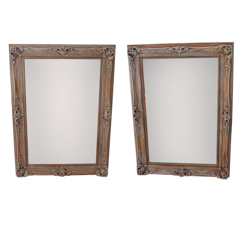 Antique Ornate Frames with New Mirrors, Pair For Sale at 1stDibs