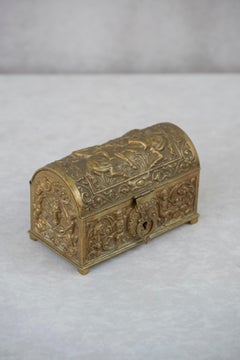 Antique Ornate Gilt Bronze Jewelry Box, German, ca.1900 Erhard & Söhne