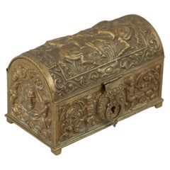 Antique Ornate Gilt Bronze Jewelry Box, German, ca.1900 Erhard & Söhne