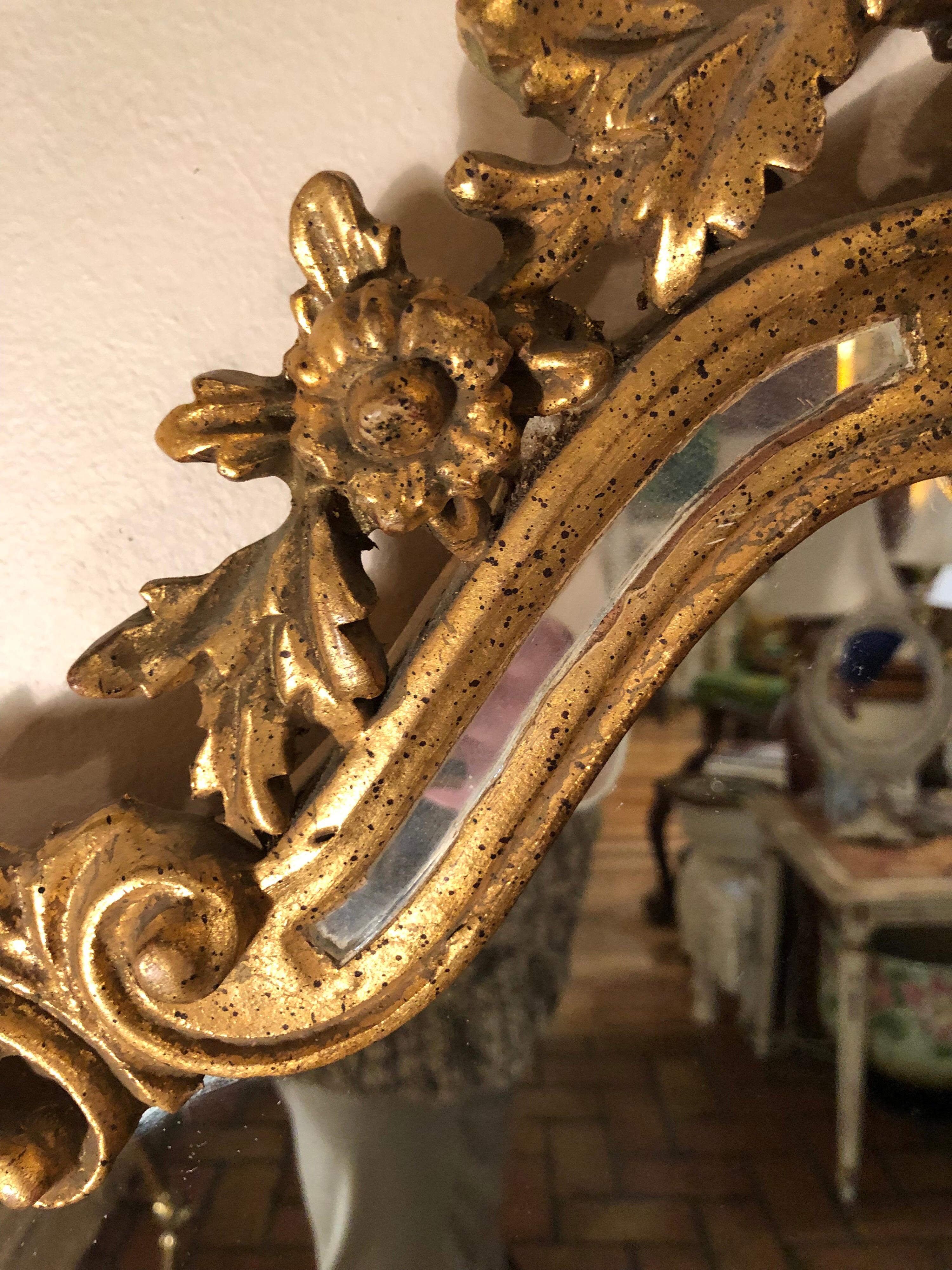 Vintage Ornate Gilt Mirror Attributed to Labarge 7