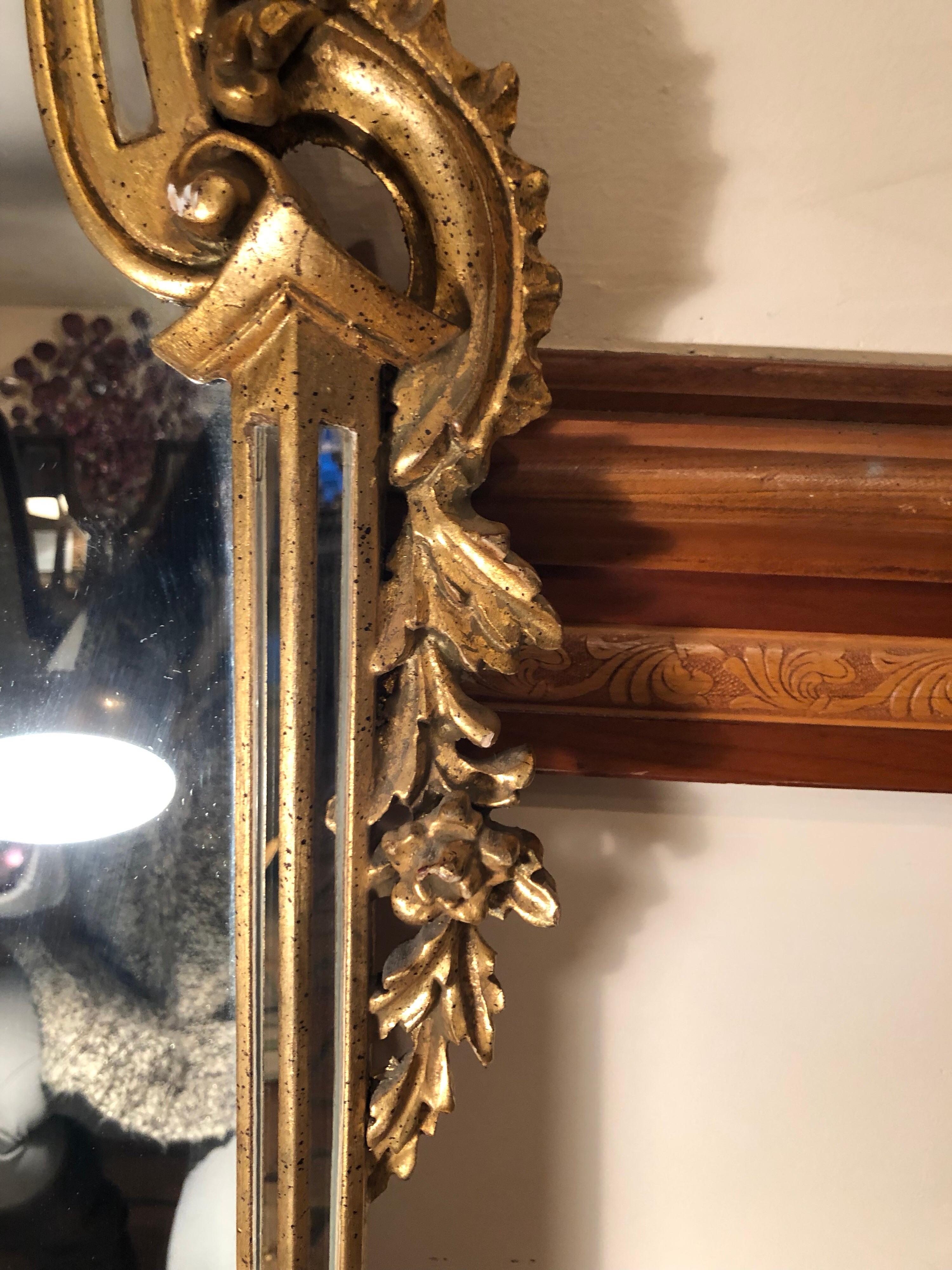 Vintage Ornate Gilt Mirror Attributed to Labarge 2