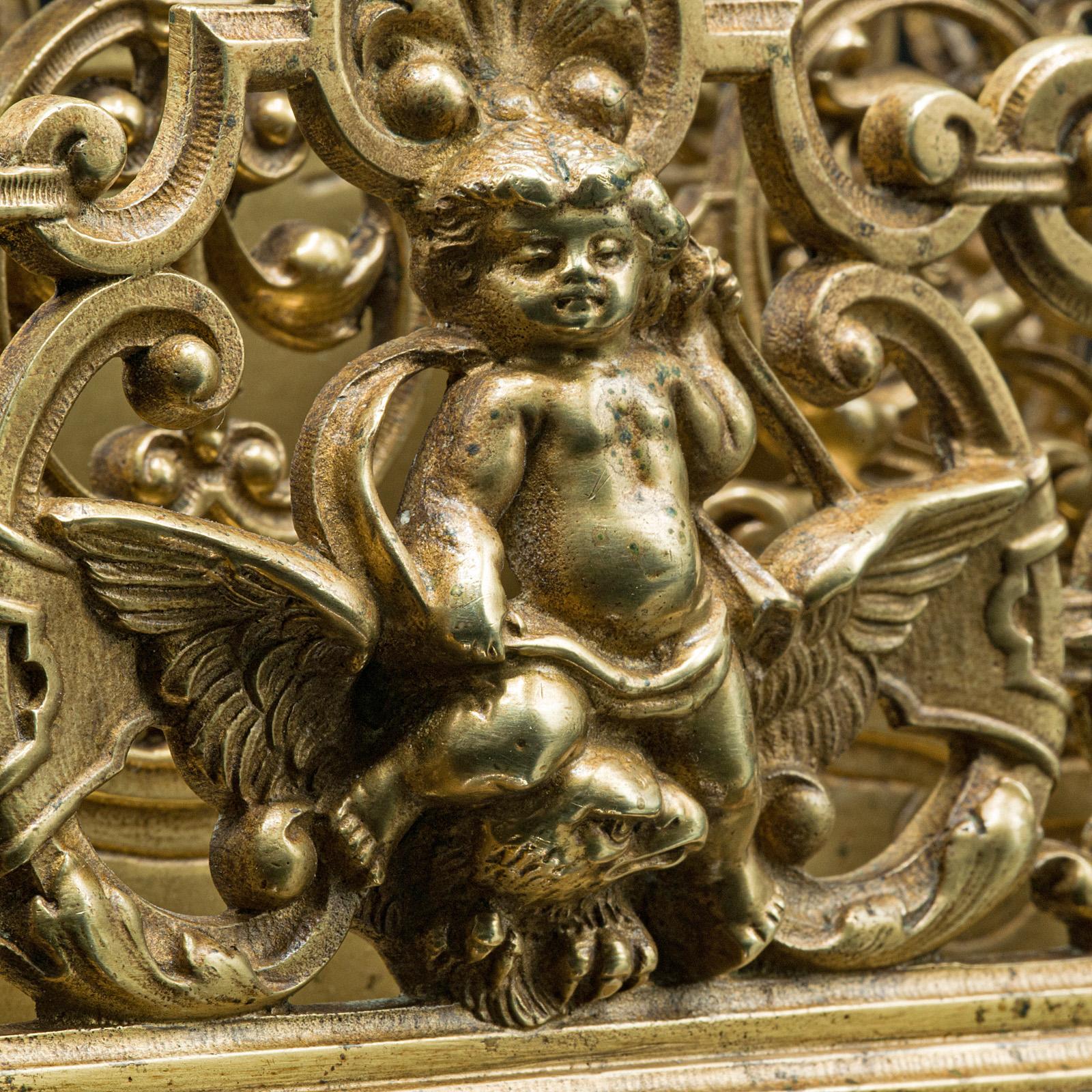 Antiguo Buzón Ornamentado, Italiano, Soporte Dorado para Papelería, Ordenador de Escritorio, Victoriano en venta 5
