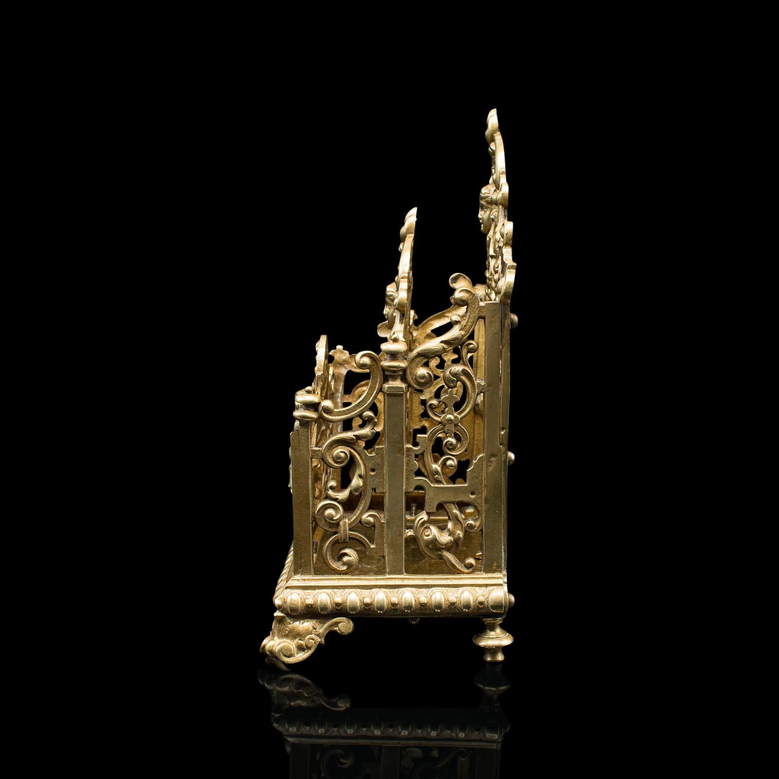 Antiguo Buzón Ornamentado, Italiano, Soporte Dorado para Papelería, Ordenador de Escritorio, Victoriano siglo XIX en venta