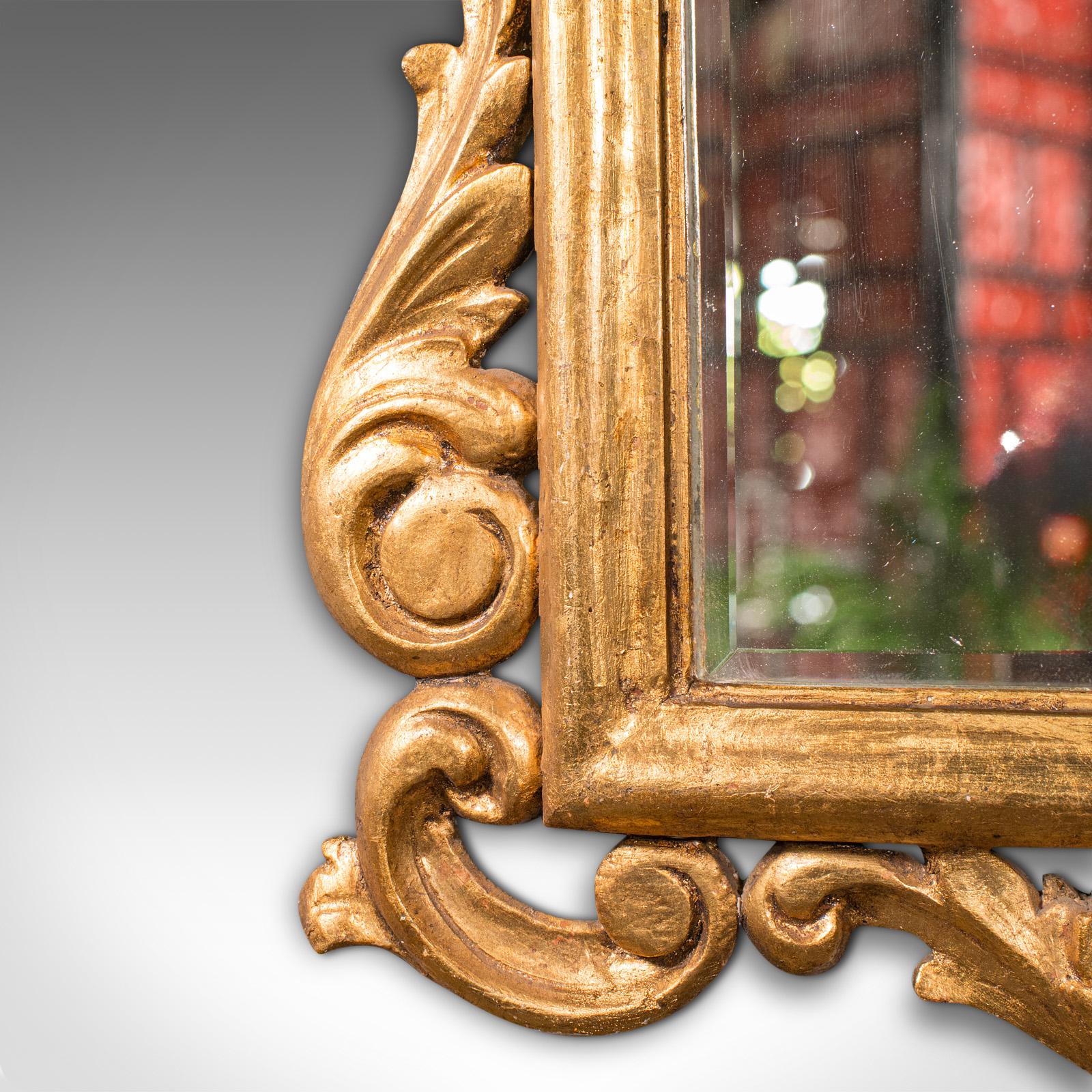 19th Century Antique Ornate Mirror, Continental, Giltwood, Glass, Hall, Overmantle, Victorian