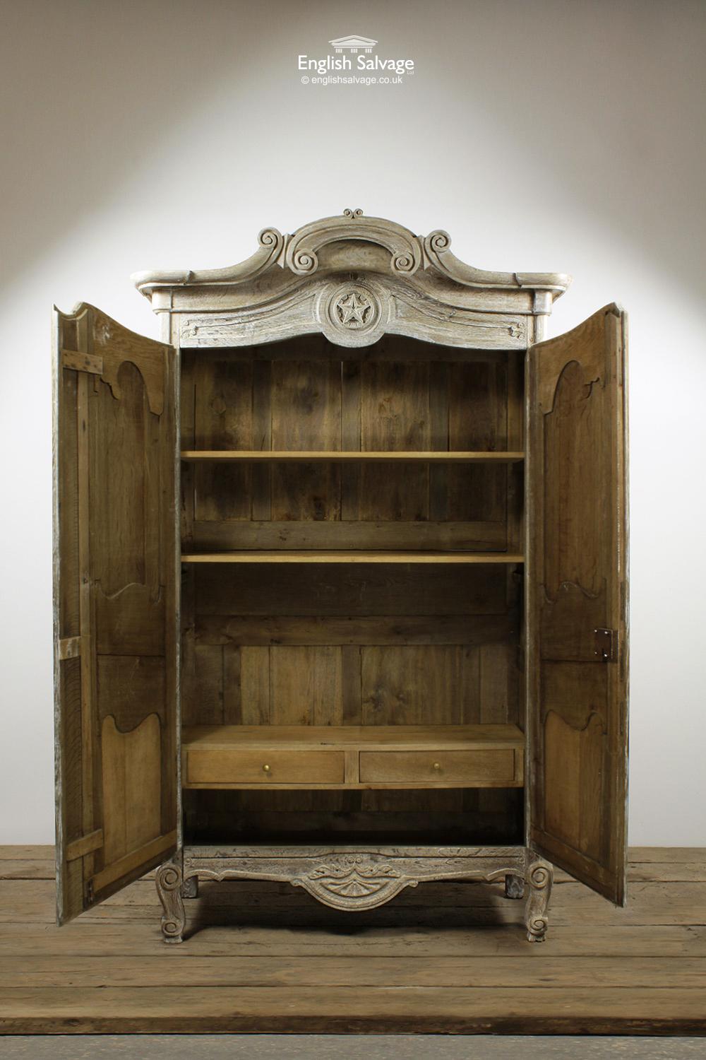 a wardrobe that is ornate or antique