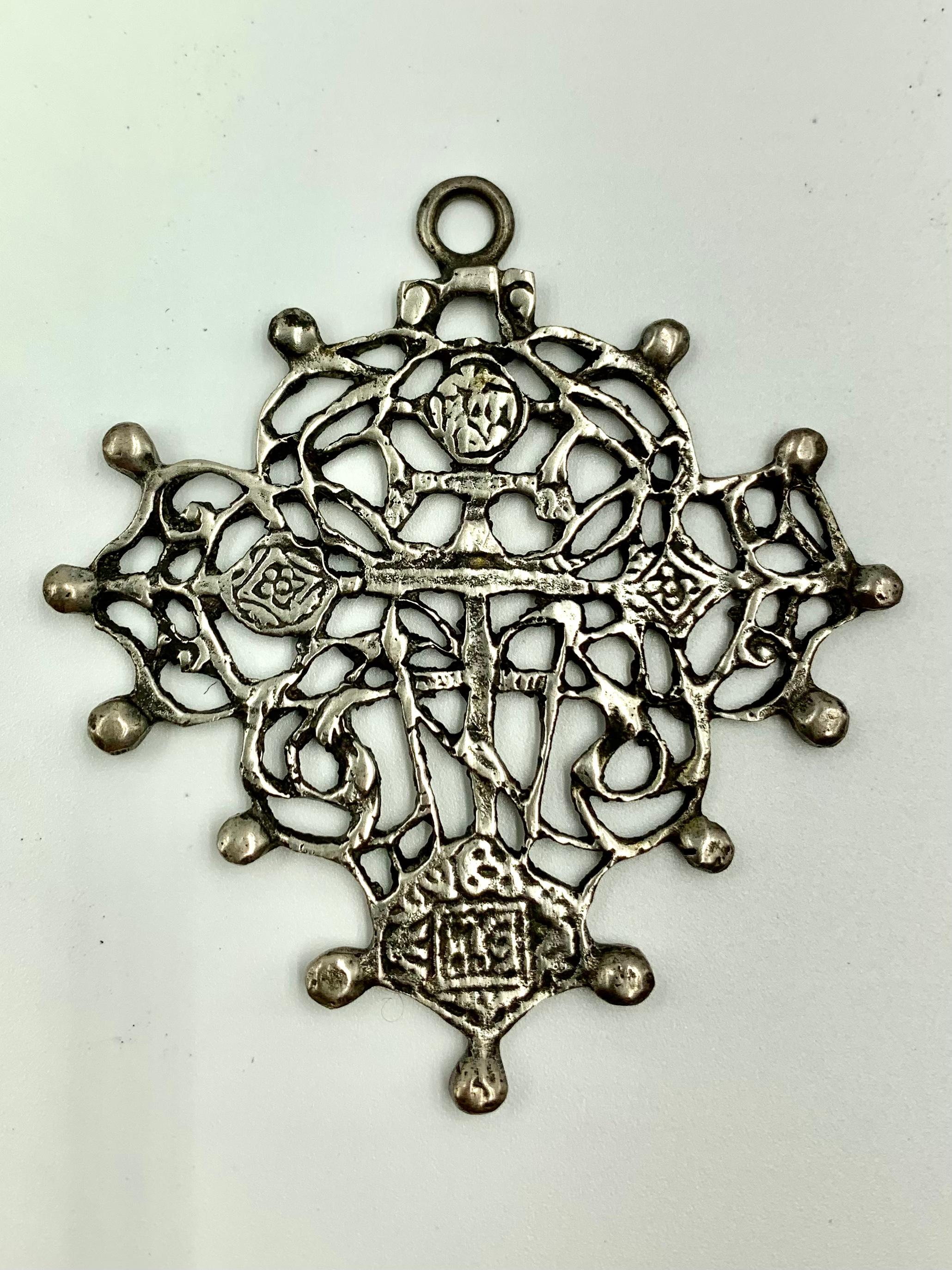 reticulated silver pendant