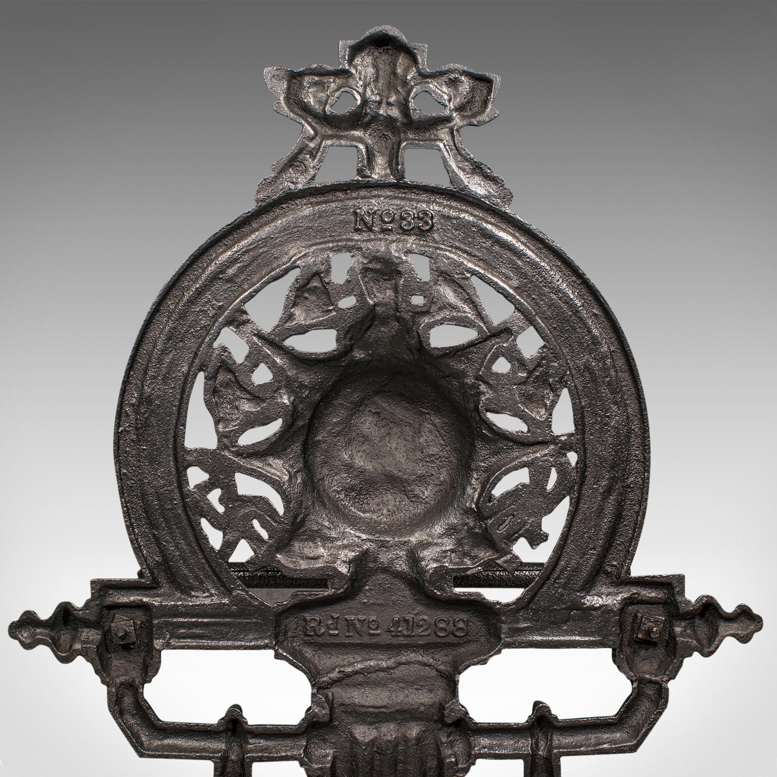 Antique Ornate Stick Stand, English, Cast Iron, Hallway Umbrella Rack, Victorian For Sale 6