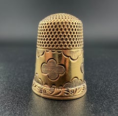 Antique Ornate Thimble 14k Yellow Gold