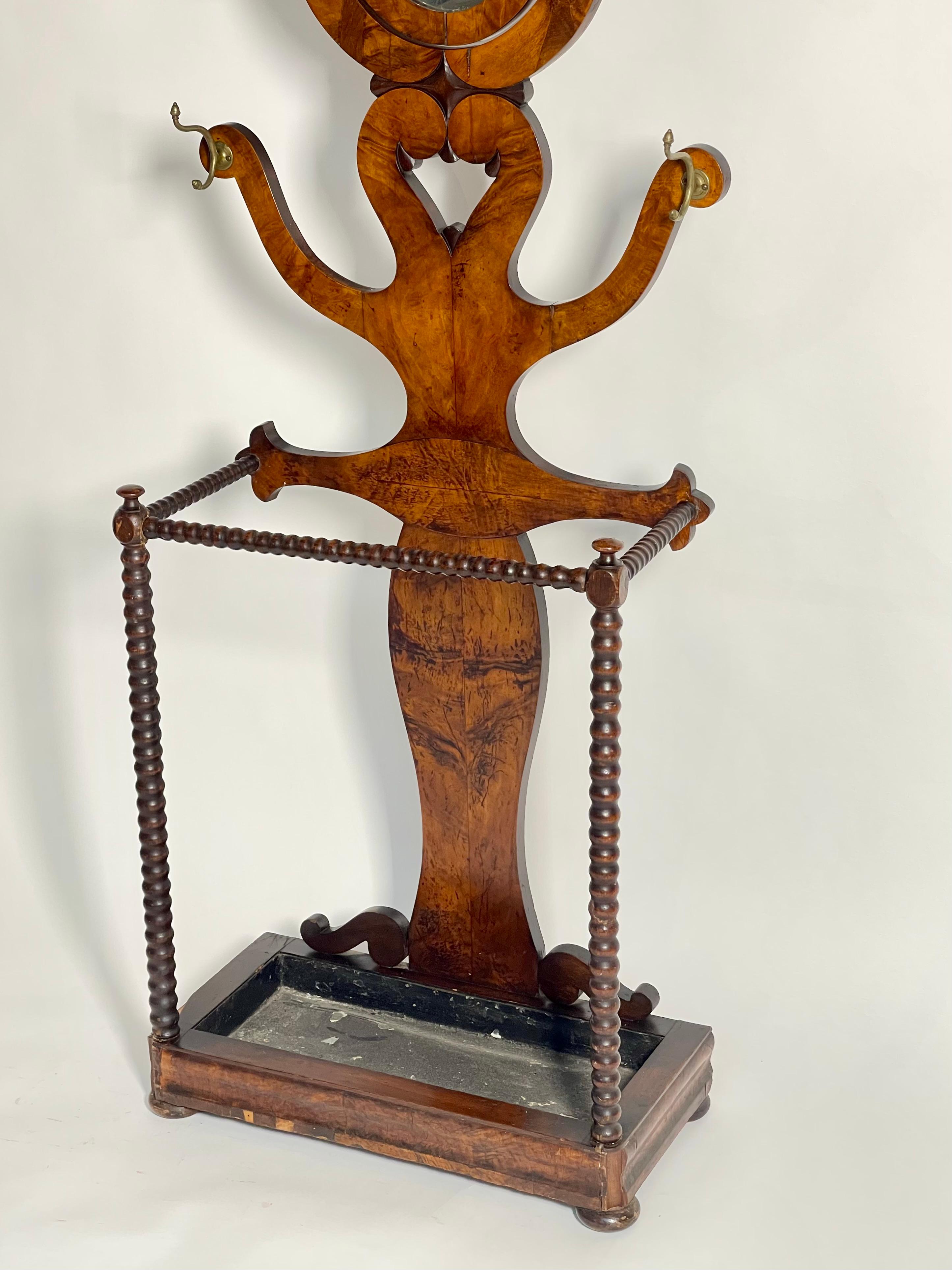 Unknown Antique Ornate Victorian Mahogany Hall Tree