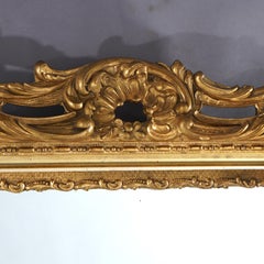 Antique Giltwood Ornately Carved Framed Wall Mirror C1920
